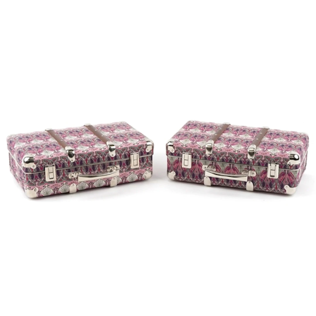 Pair of vintage suitcases with a Liberty desing pattern, 40c...