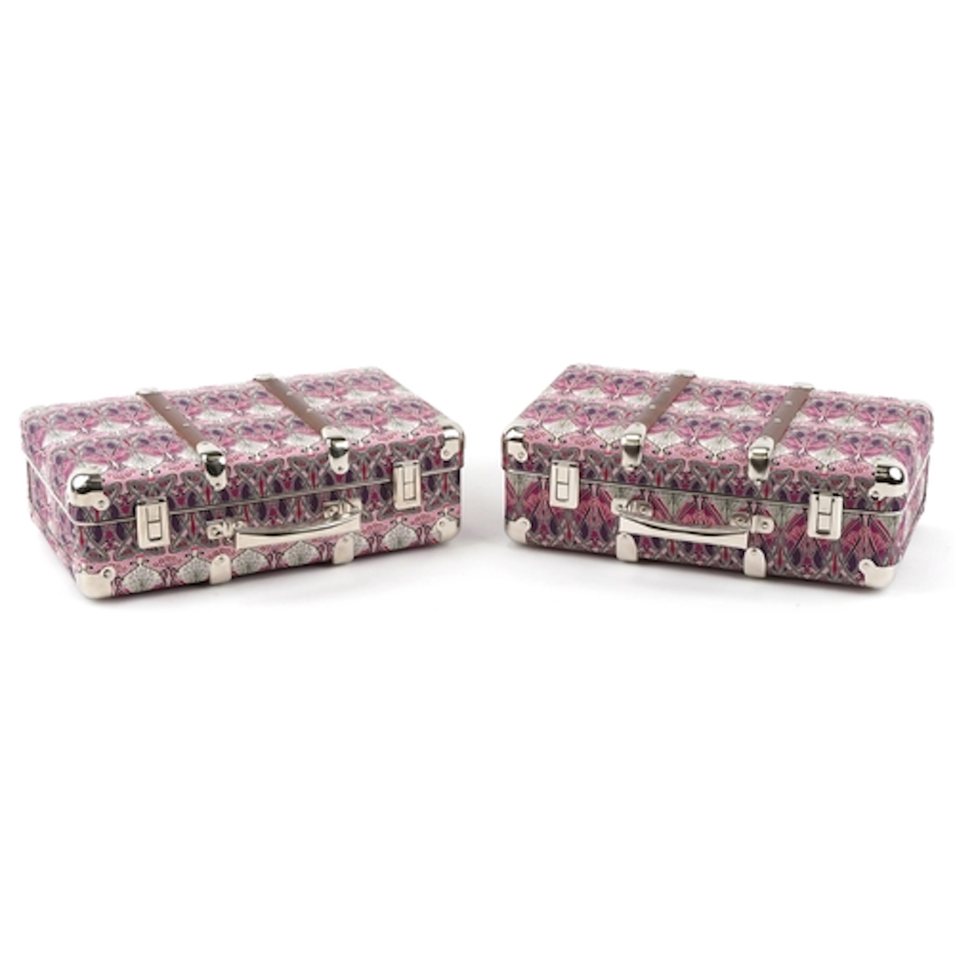 Pair of vintage suitcases with a Liberty desing pattern, 40c...