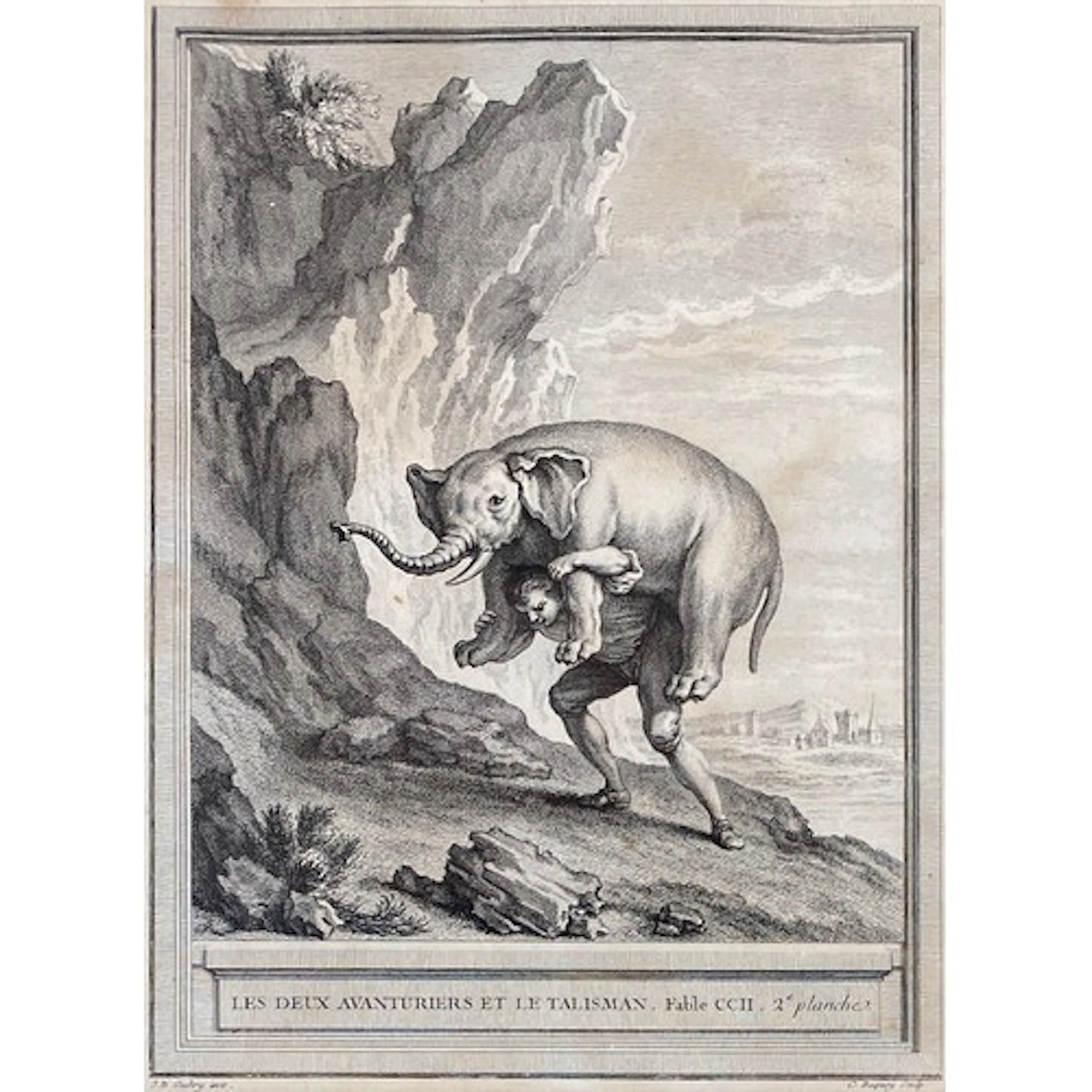 Jean-Baptiste Oudry (1686-1755), engraved by Baquoy, Elephan...