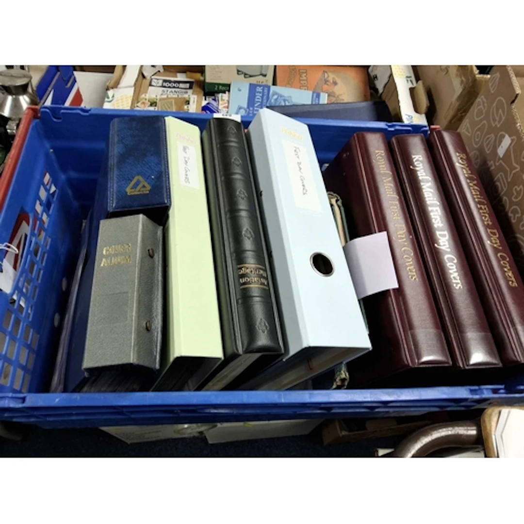 STAMPS. BOF STAMPS MAINLY IN ALBUMS WITH FDCS, SOME GB PRESE...
