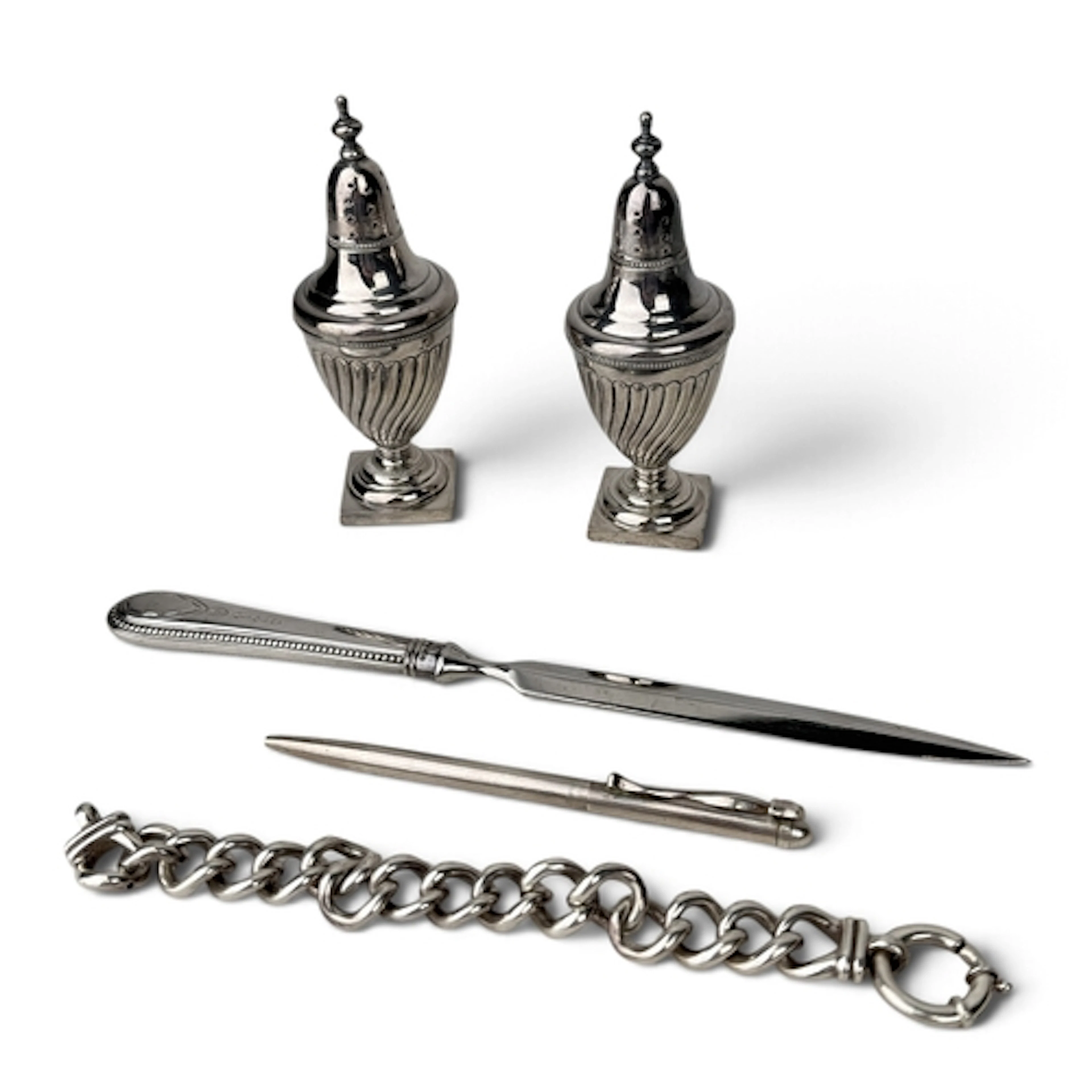 TIFFANY & CO: A STERLING SILVER PROPELLING BALL POINT PE...