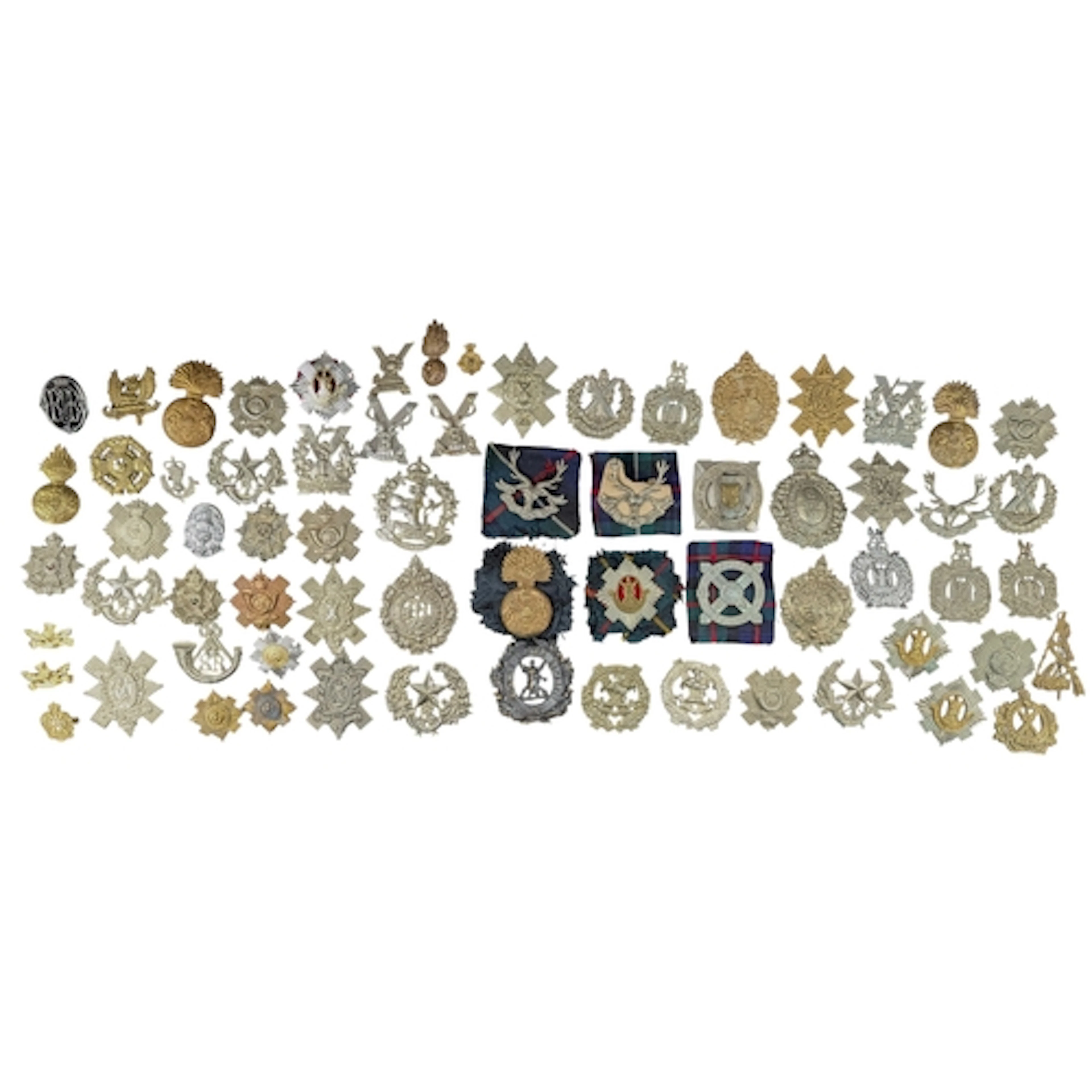 Quantity of WW1/WW2 & Later British Military glengarry/cap b...