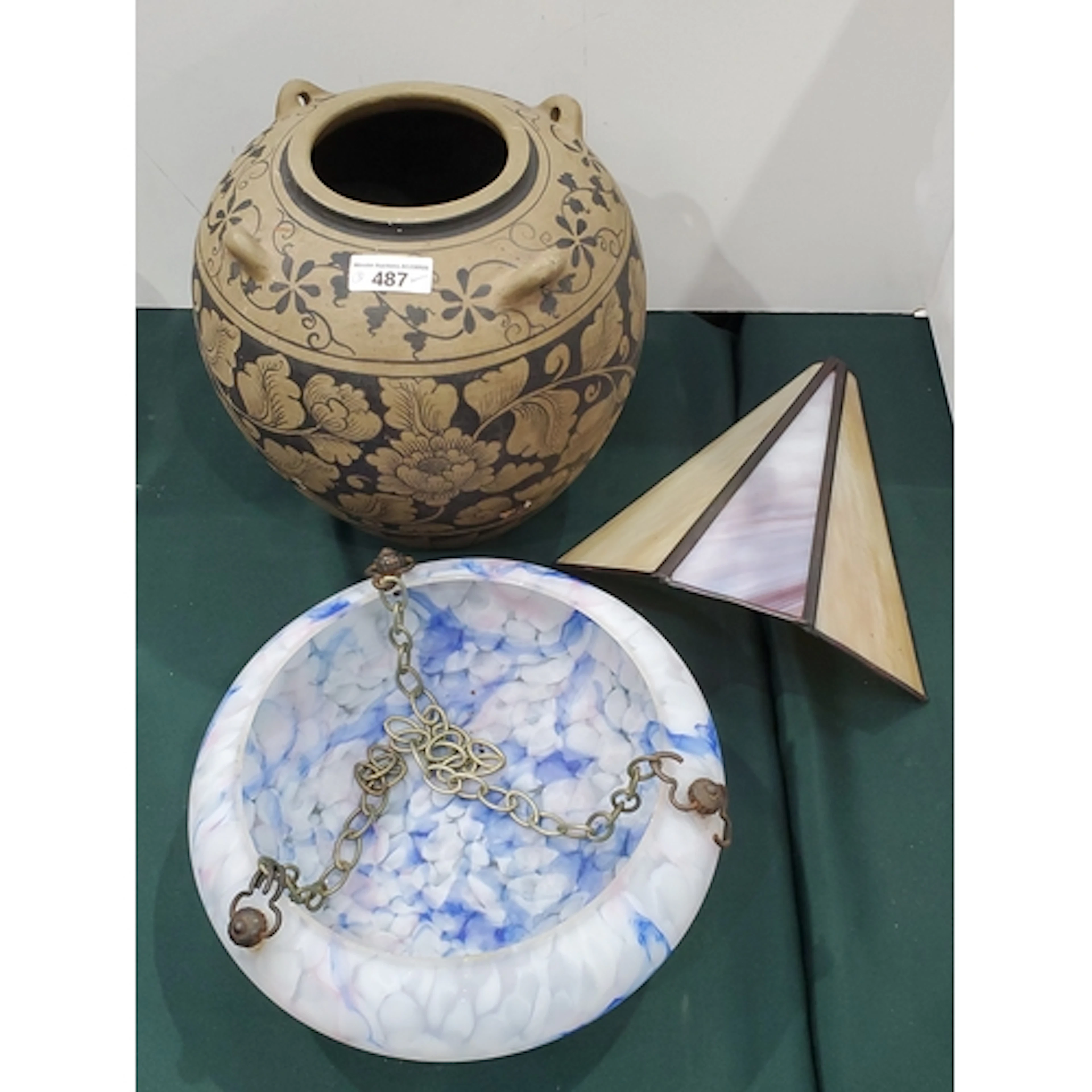 A William Morris style globular Vase with floral designs, 11...