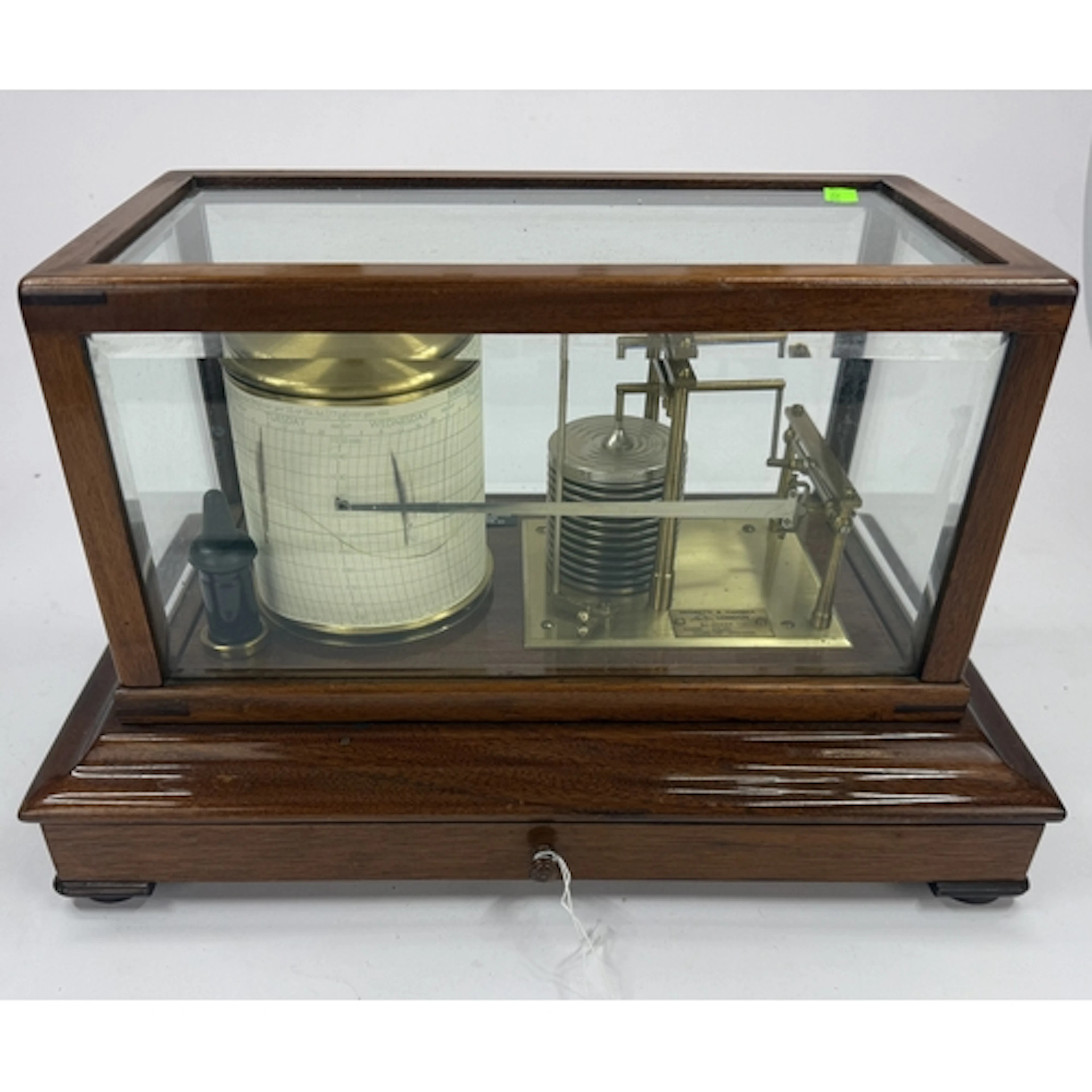 Scientific: a mahogany cased barograph by Negretti & Zam...