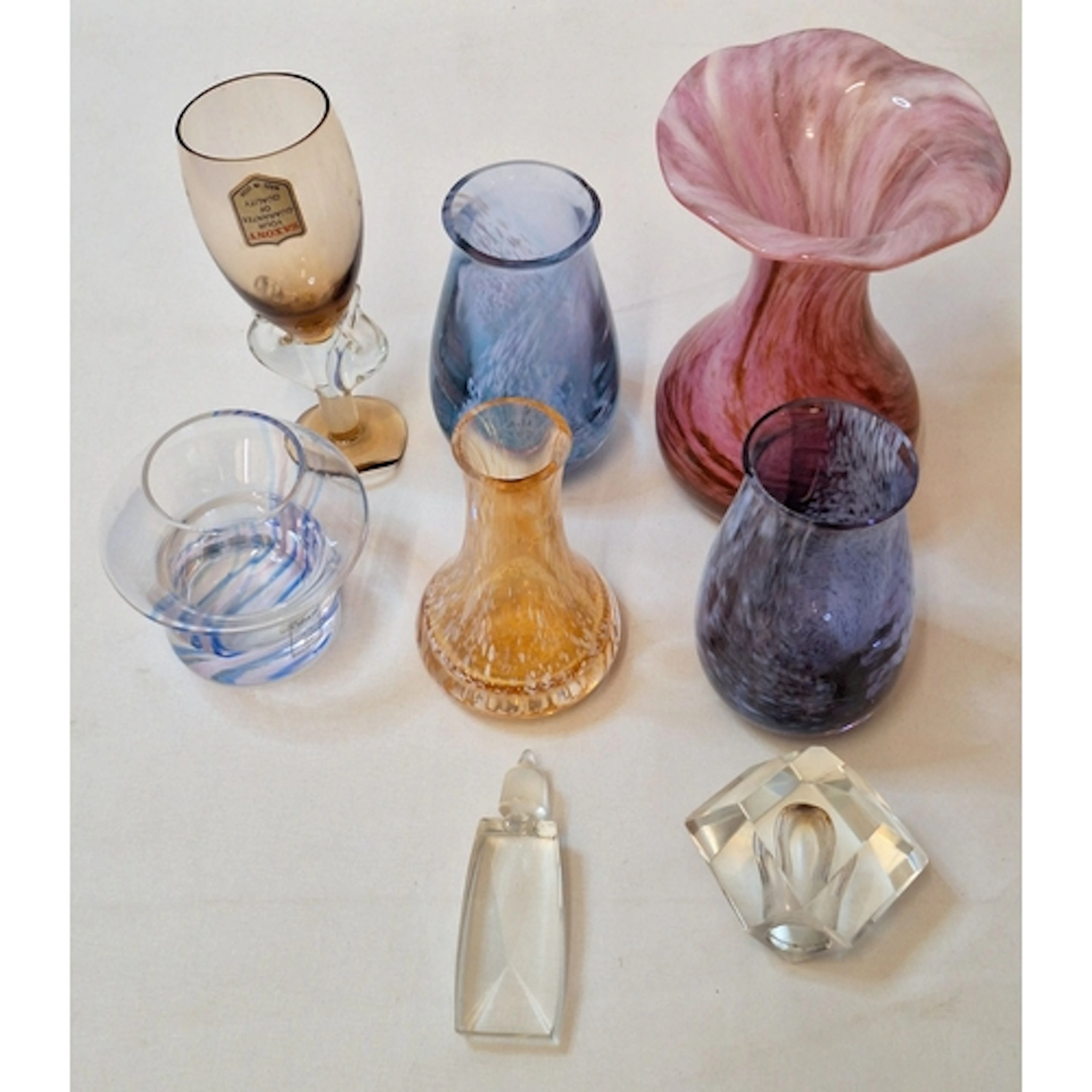 Art Glass incl. Selkirk Style posy vases, Caithness crystal ...