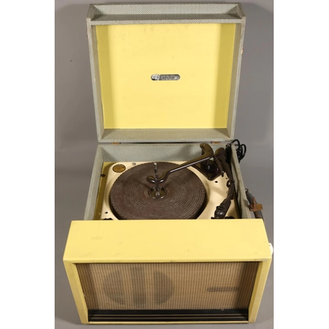 Pamphonic Recrd Player in Yellow & Grey - Fitted with 4 ...
