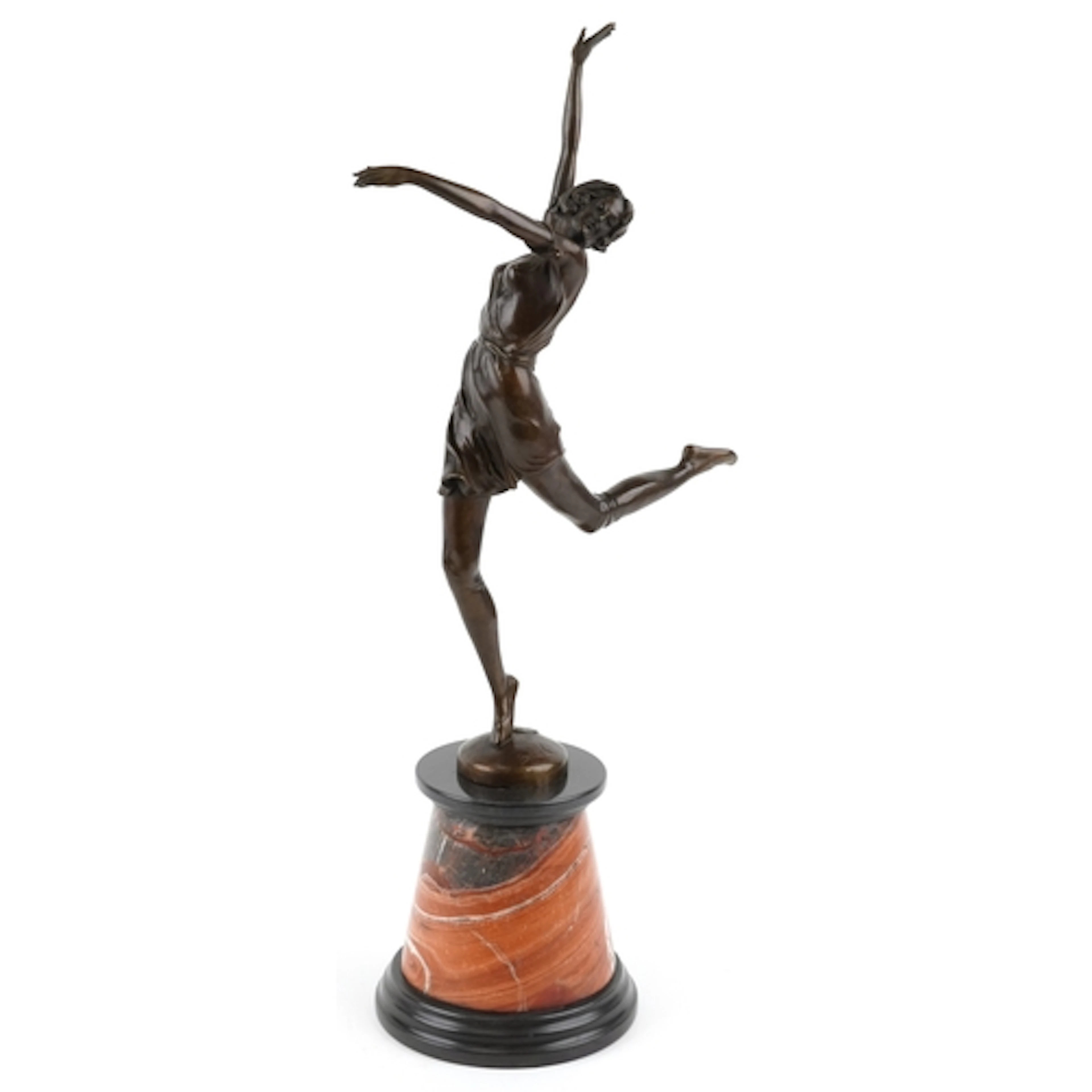 After Bruno Zach, a large patinated bronze study of an Art D...