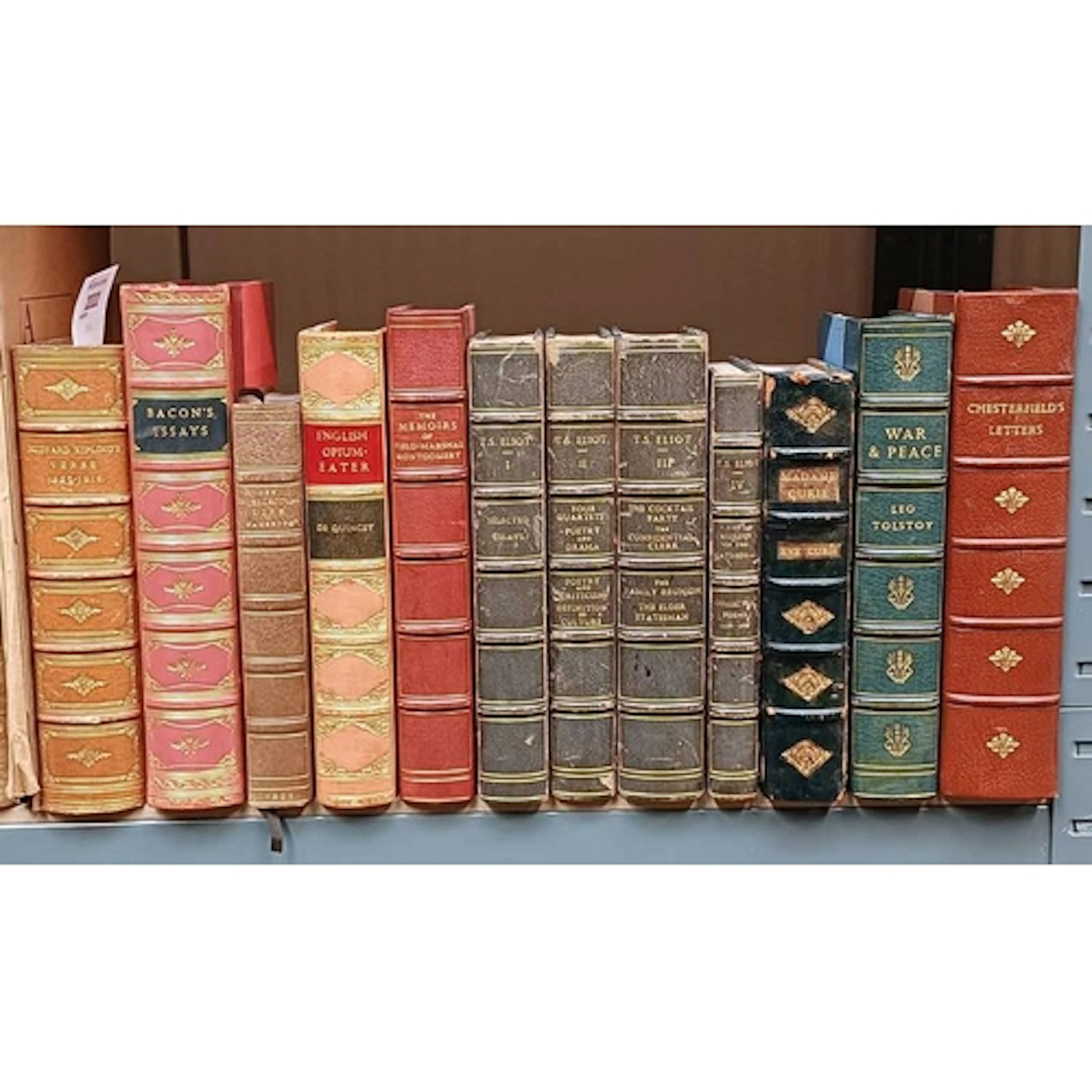 BINDINGS: BACON'S ESSAYS EDITED BY SYDNEY HUMPHRIES, HALF LE...