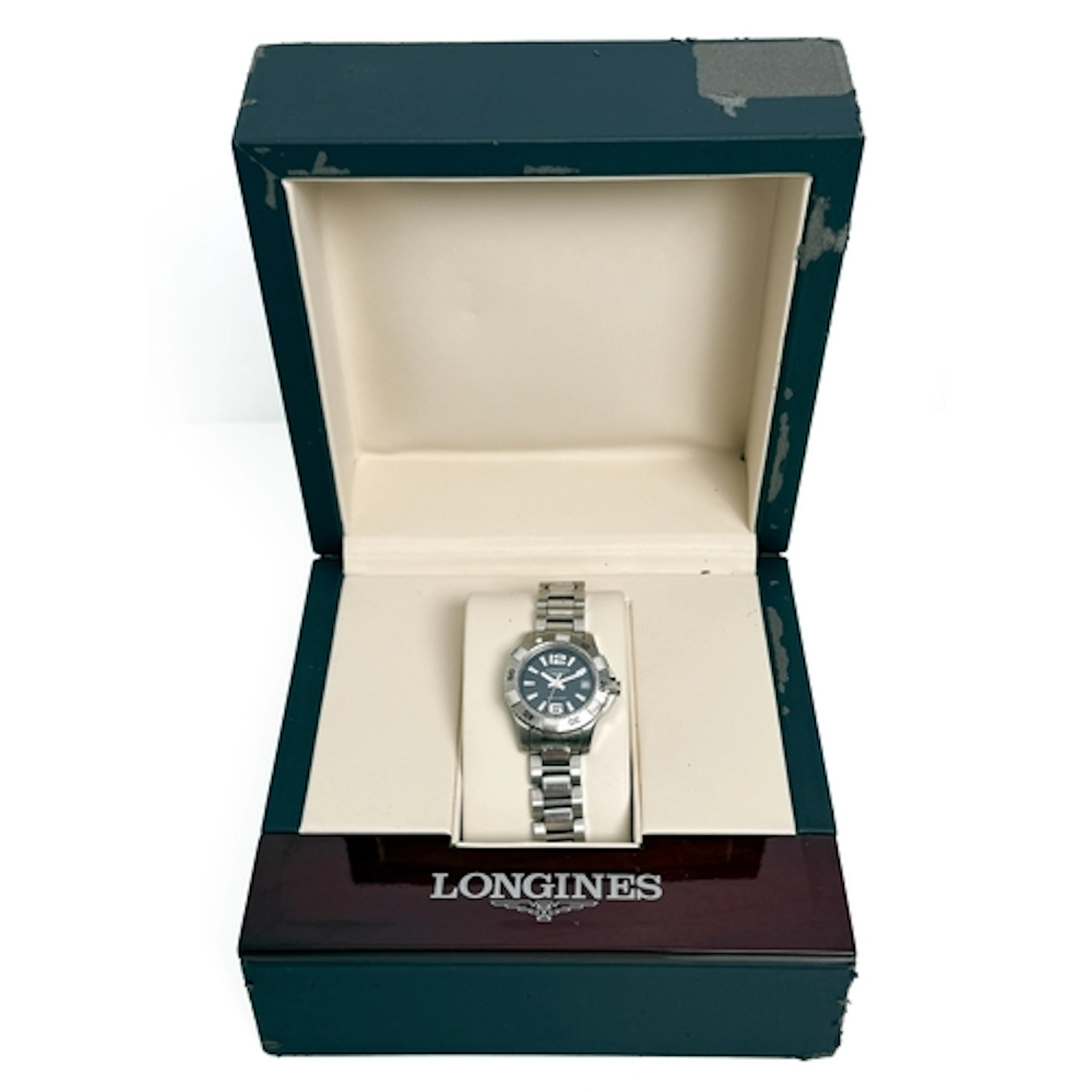 A Longines Hydro Conquest quartz ladies stainless steel brac...