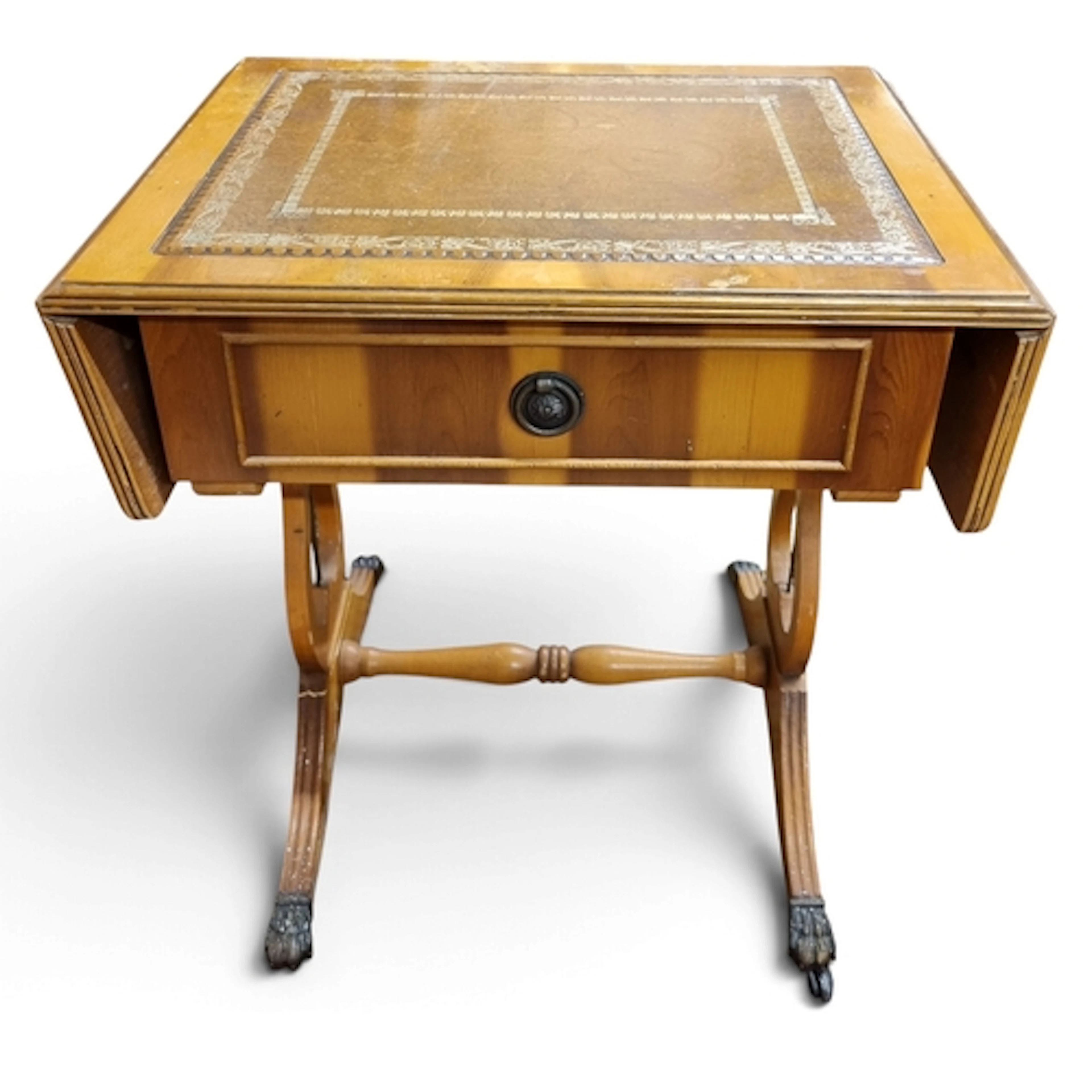 A 20th Century drop flap Side Table. L 74 x D 37 x H 52 cm a...