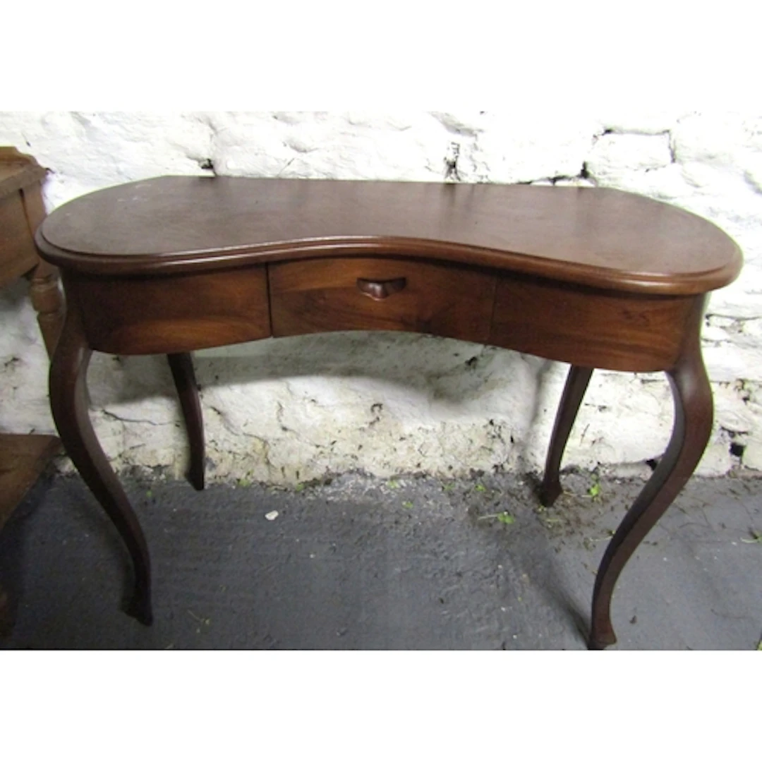 Mahogany Shaped Form Side or Console Table with Single Drawe...