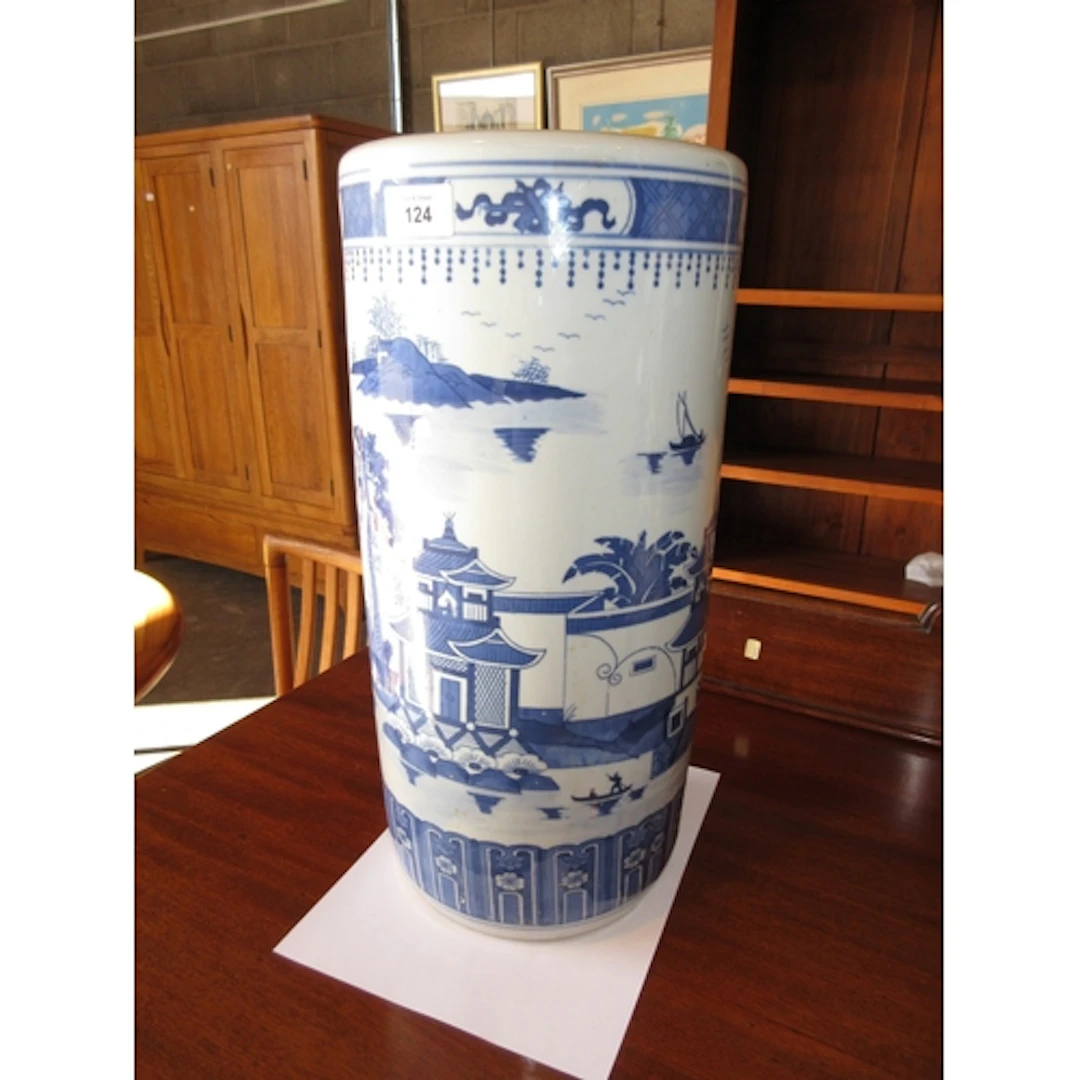 Chinese Blue and White Porcelain Stick Stand, 45cm