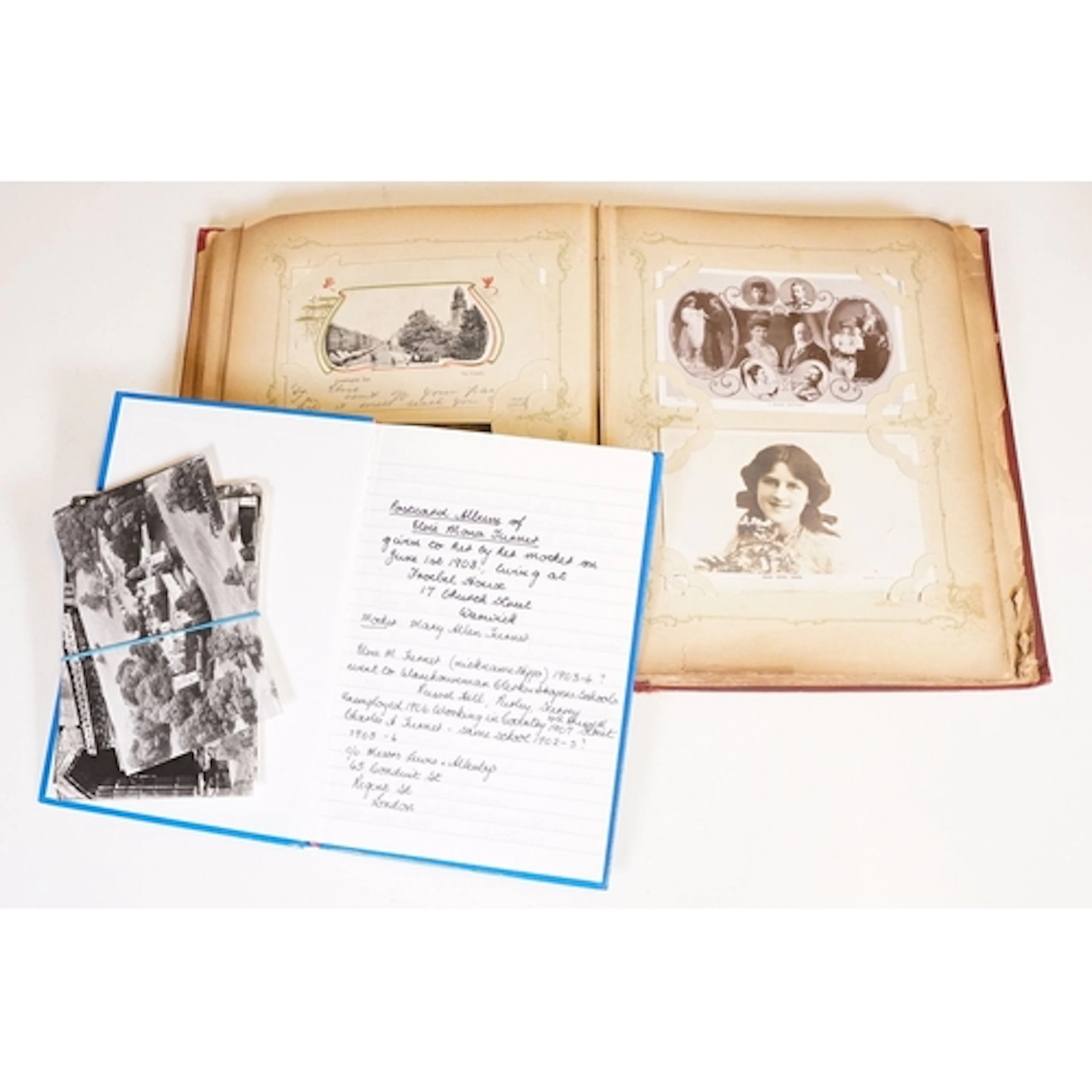 A collection of early 20th century printed and real photo po...