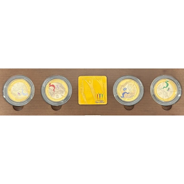UK 2002 Commonwealth Games four-coin £2 silver proof Piedfor...