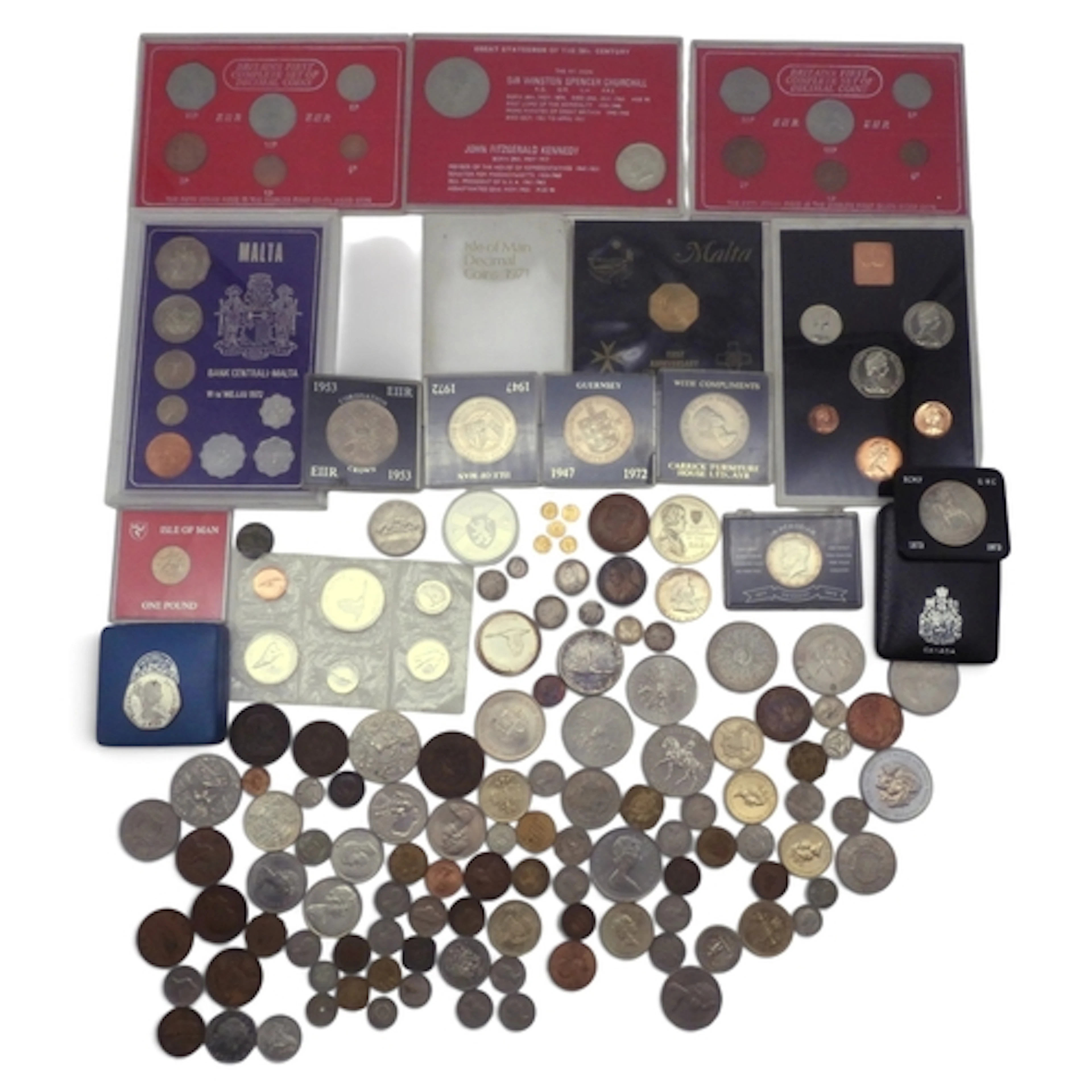 Worldwide coins to include Great Britain Charles II and Vict...