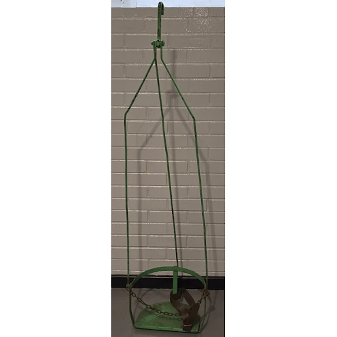 Vintage 1930s metal green painted fairground swing seat 170c...