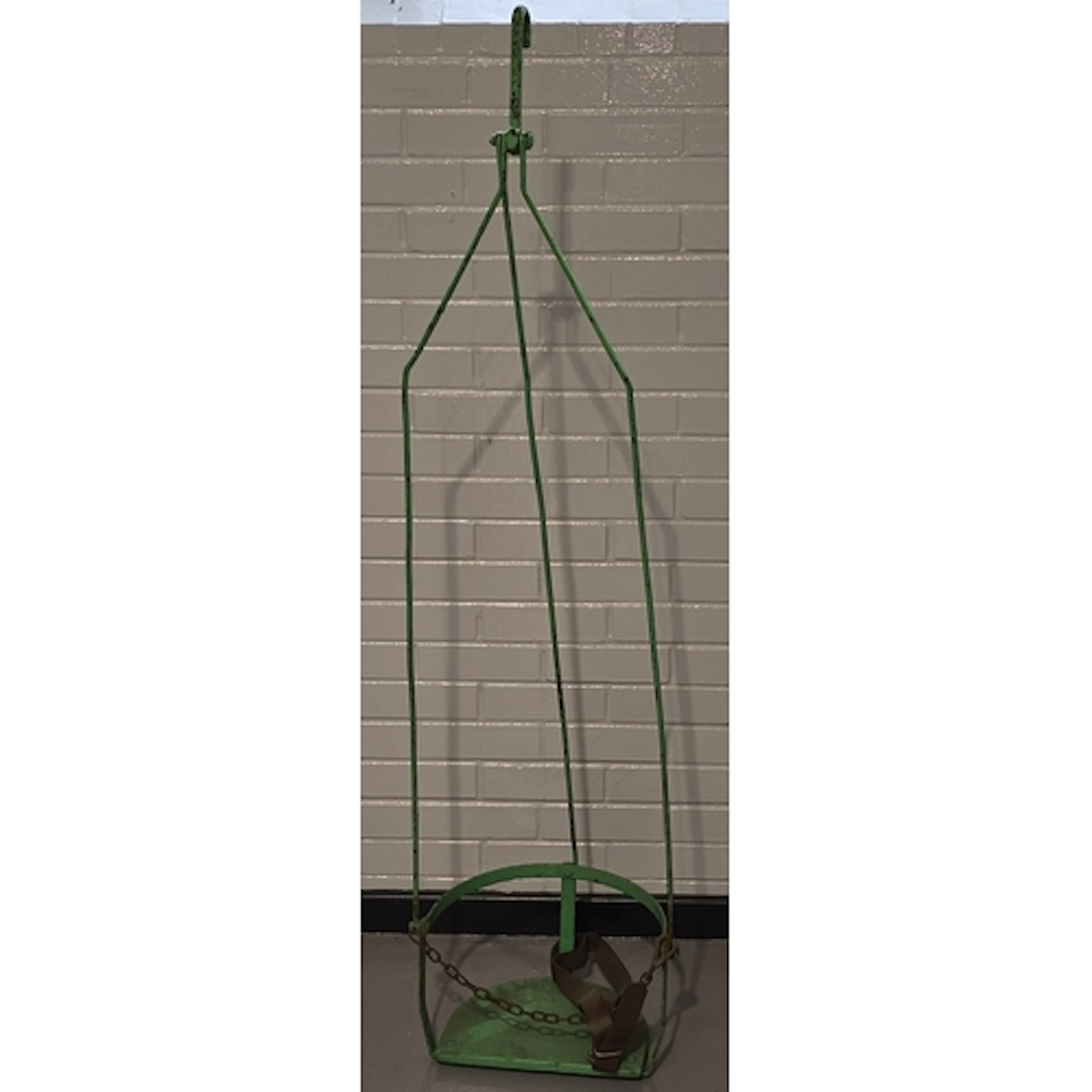 Vintage 1930s metal green painted fairground swing seat 170c...