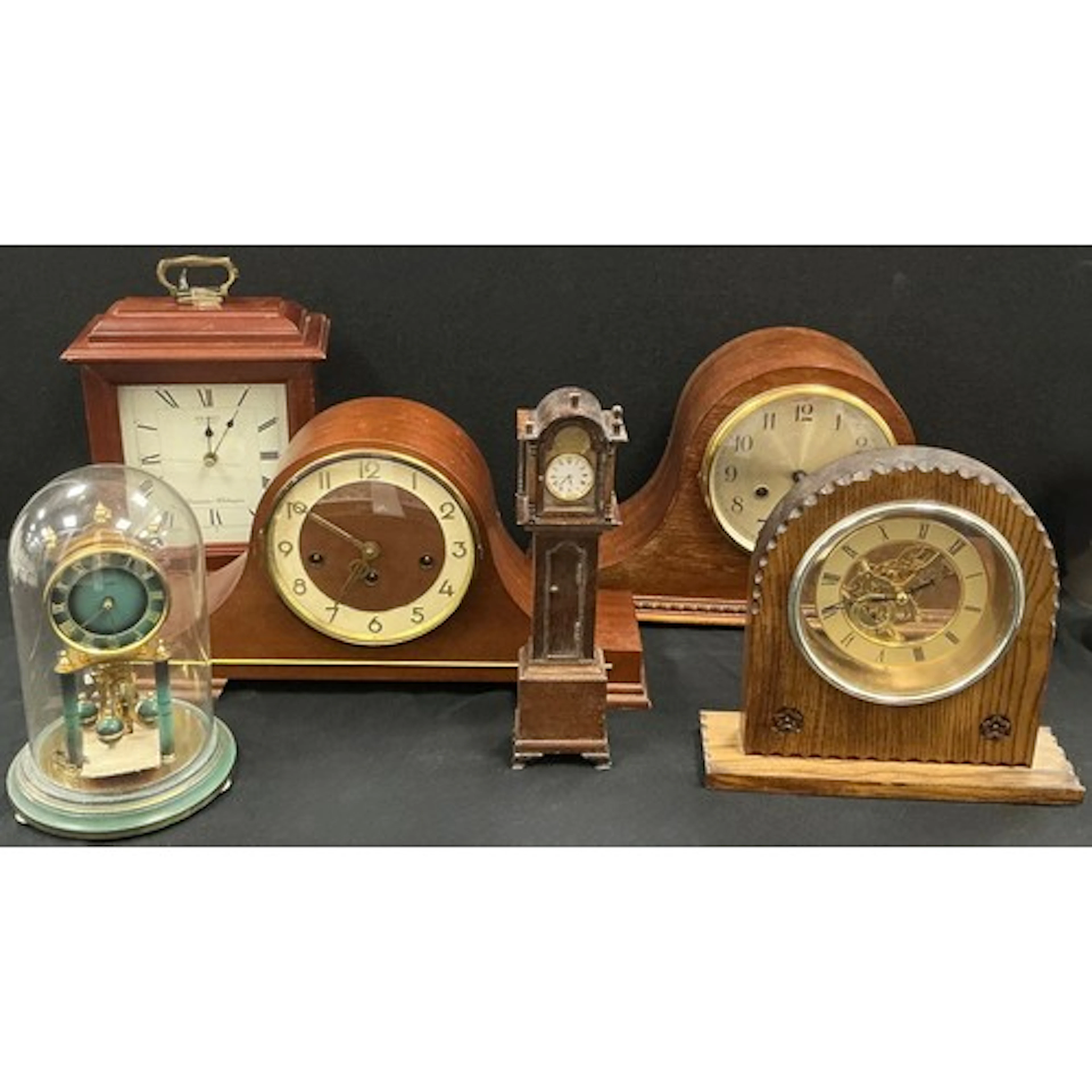 Clocks - a Kundo mystery clock, miniature longcase time piec...