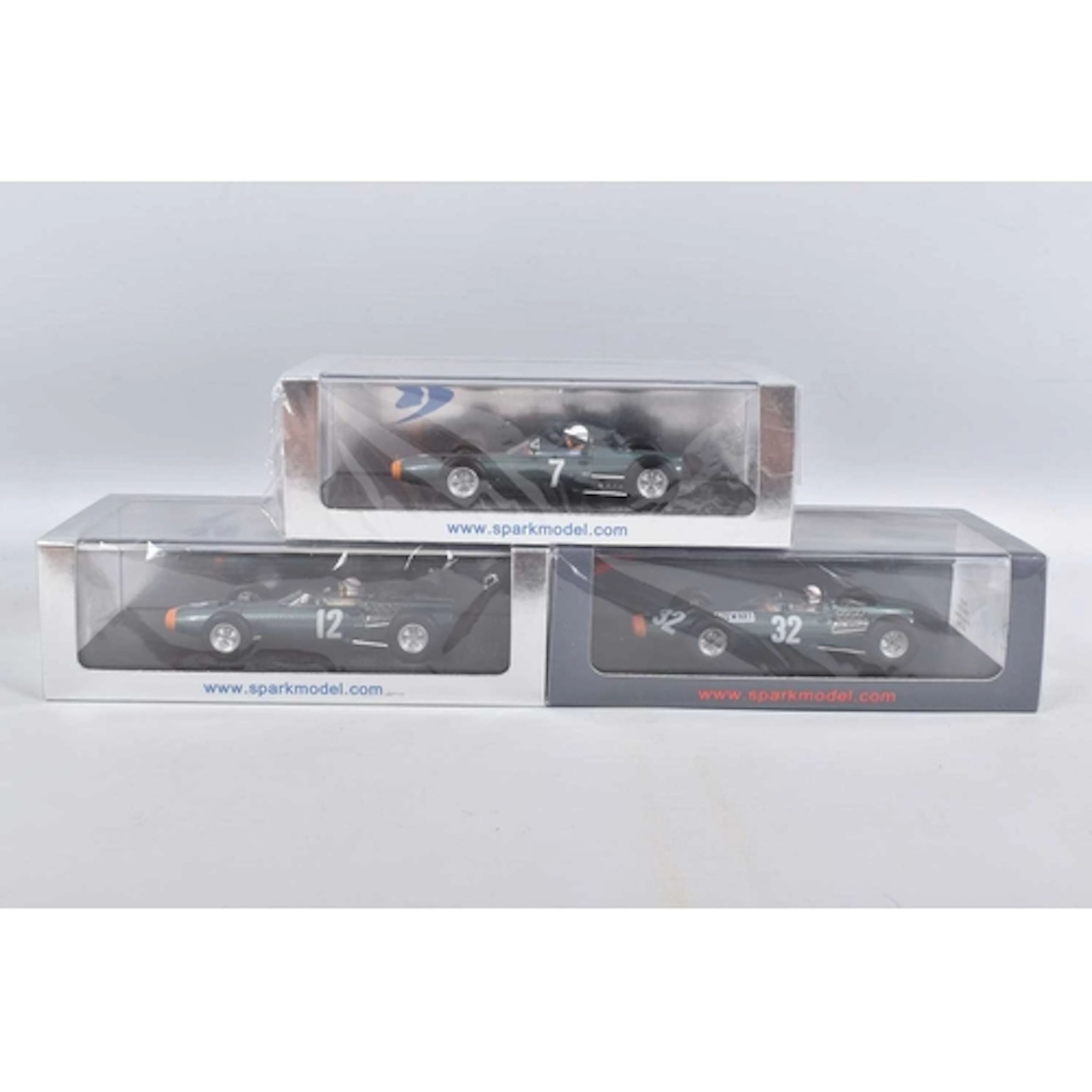 THREE BOXED 1:43 SCALE DIECAST MINIMAX SPARK FORMULA 1 MODEL...