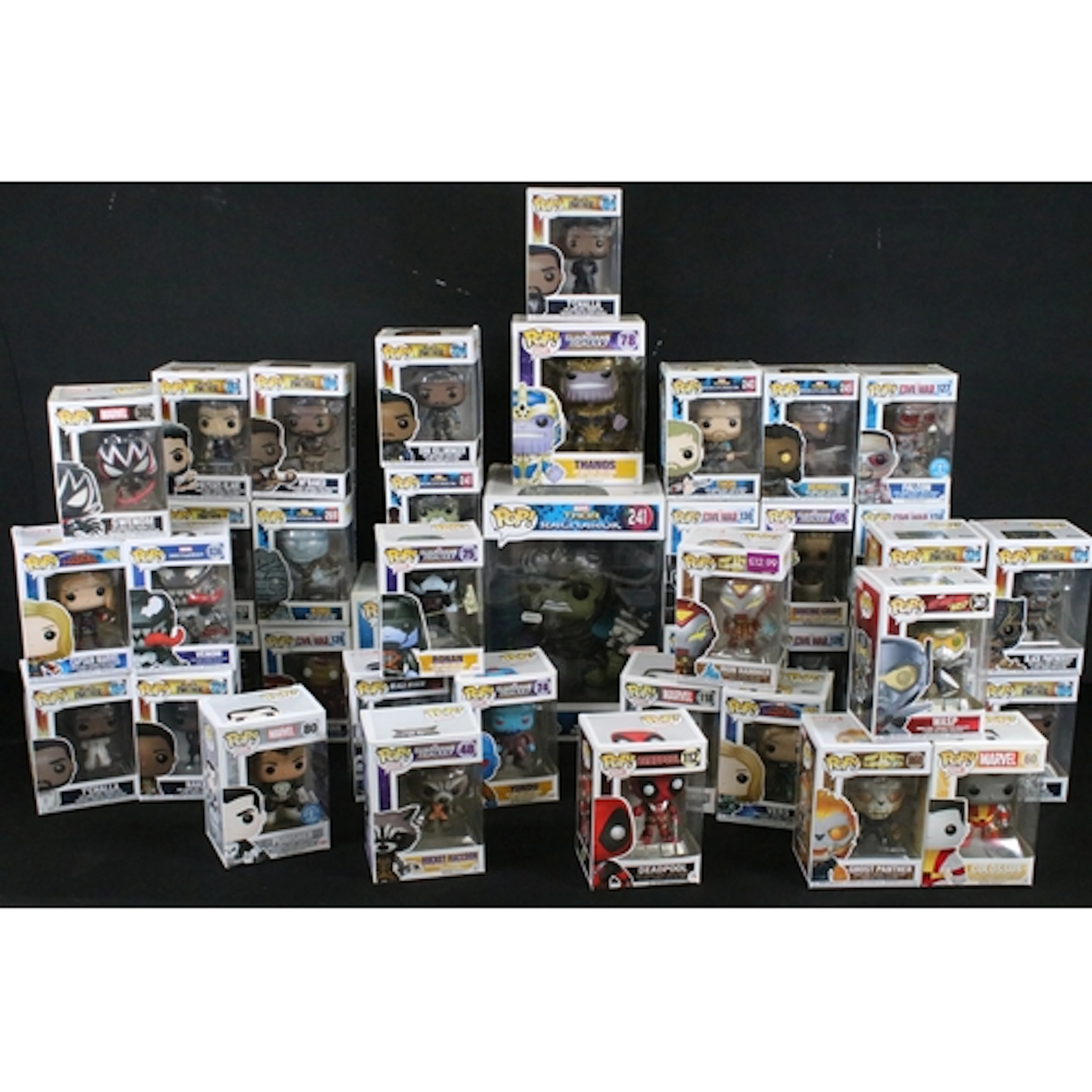40 Boxed Marvel Funko Pops to include Captain America Civil ...
