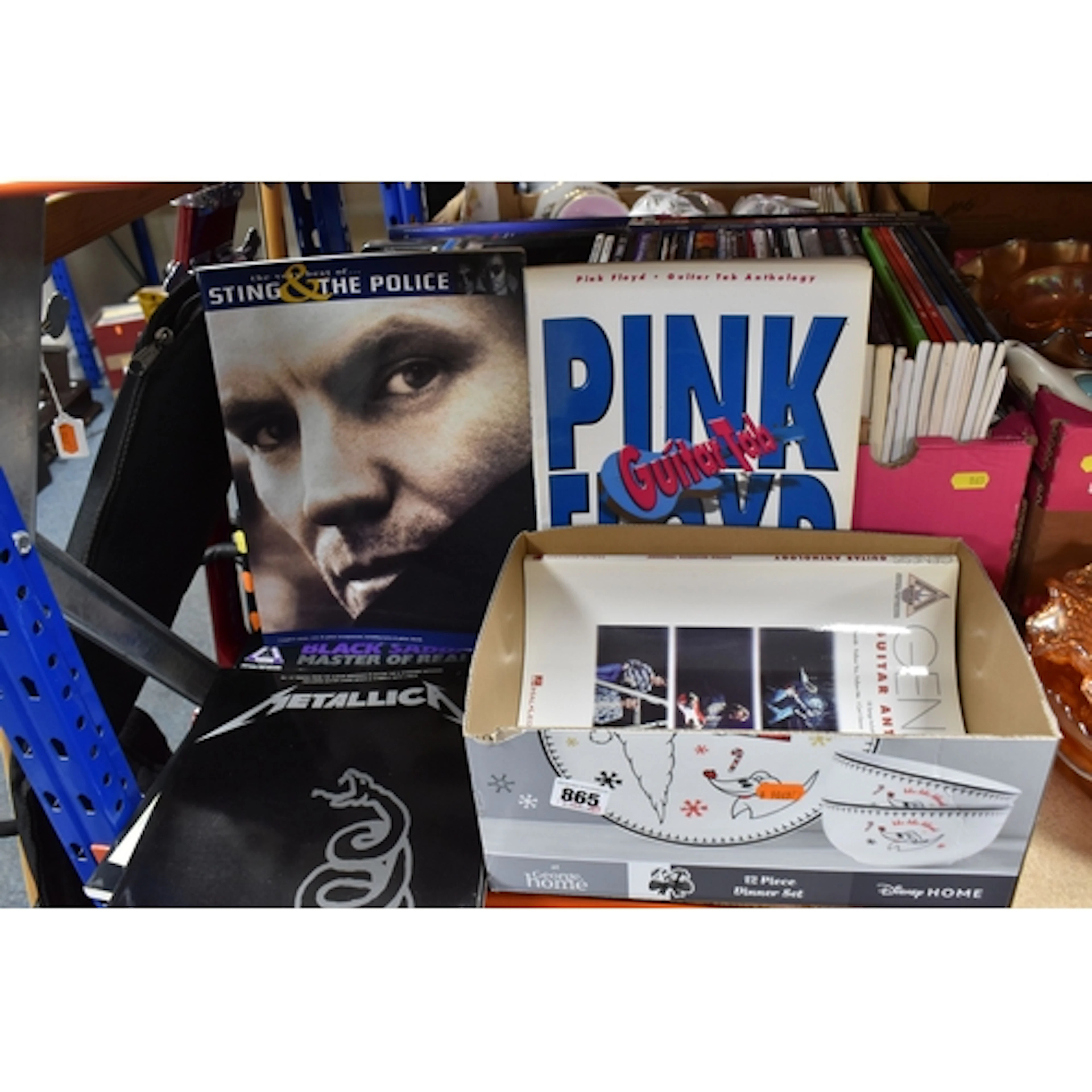 TWO BOXES OF ROCK RELATED SHEET MUSIC BOOKS AND MAGAZINES to...