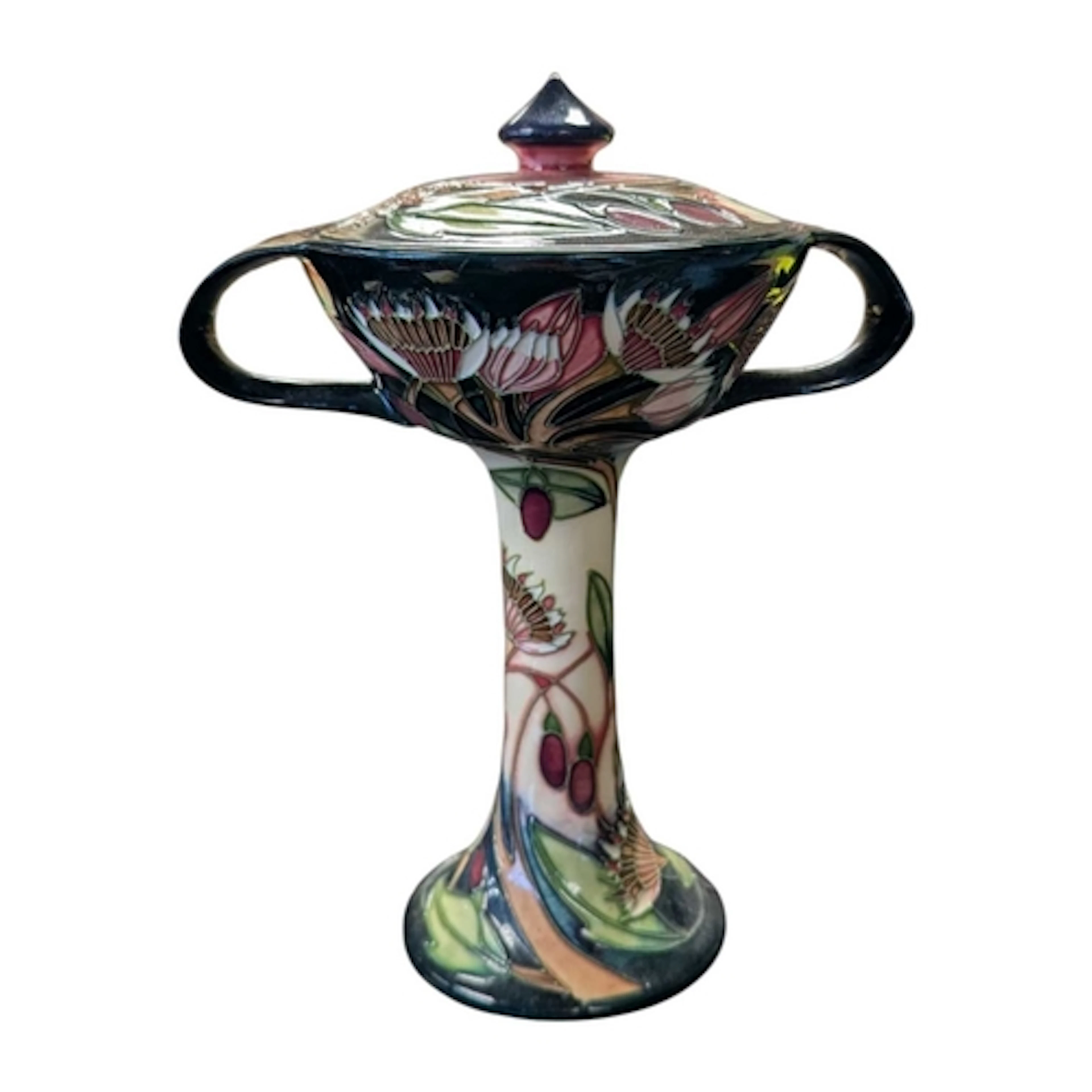 Moorcroft - A 2003 Moorcroft 'Symphony' pattern bonbonniere....