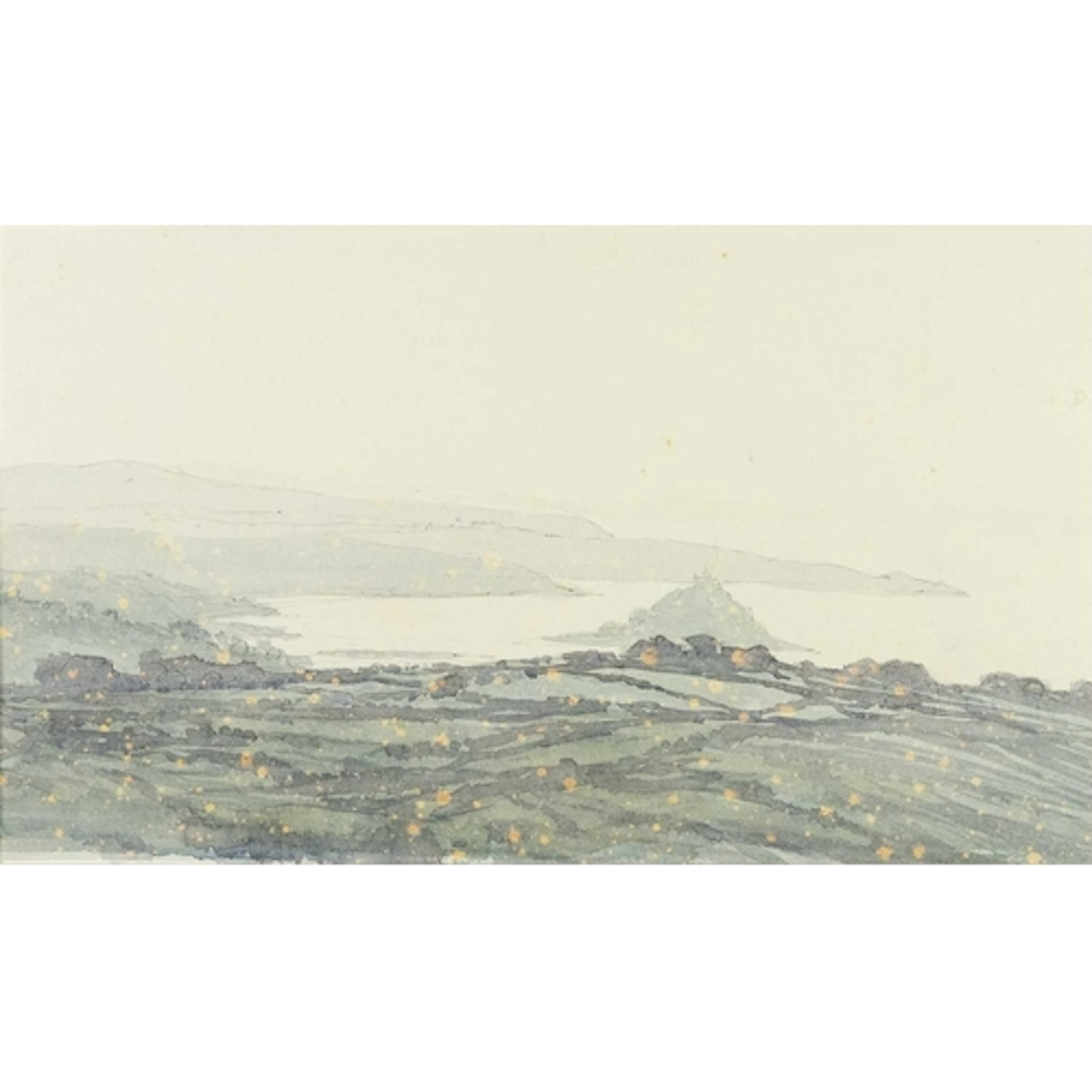 § John MILLER (1931-2002) St Michael's Mount Gouache, stamp...