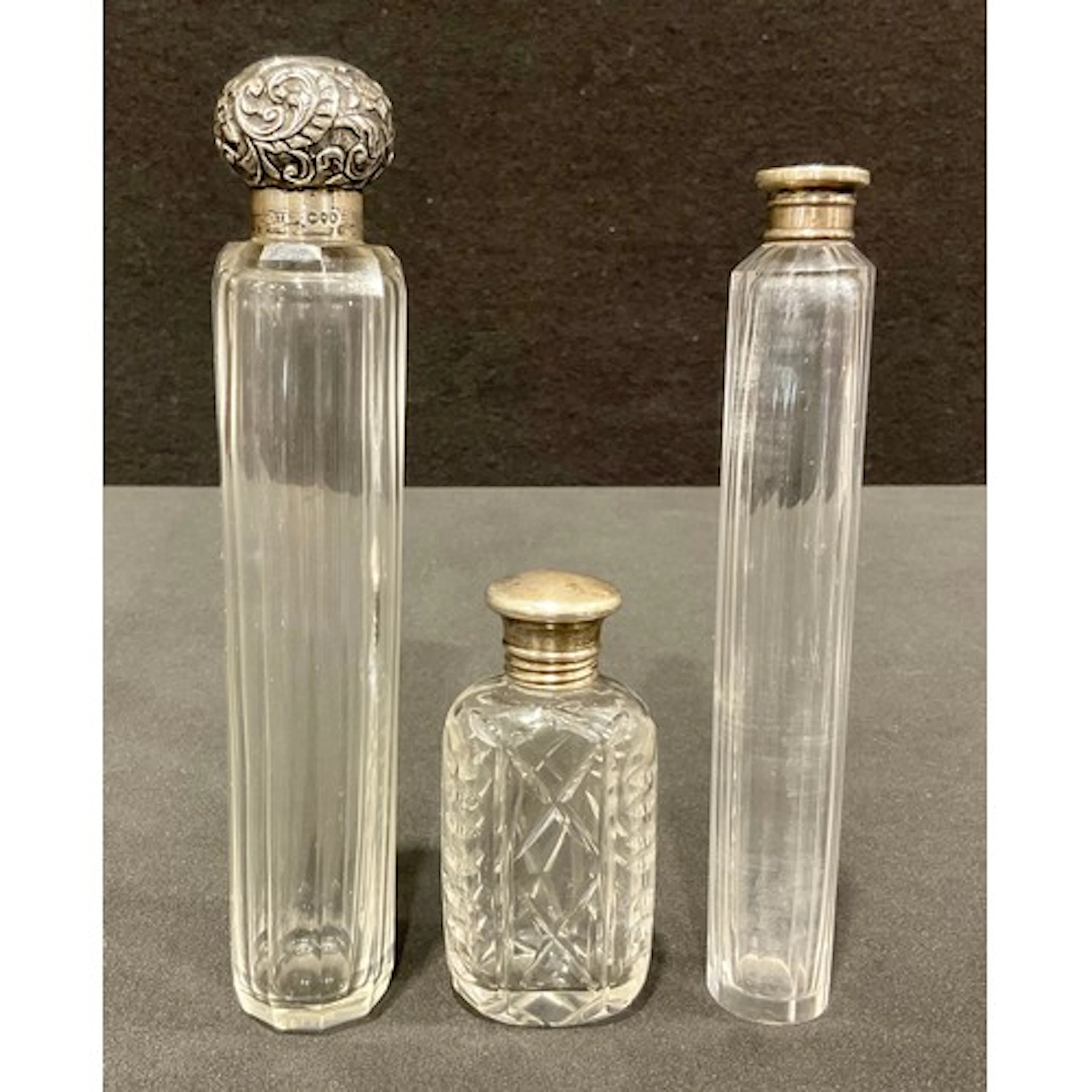 Silver & Bijouterie - a large Art Nouveau silver topped scen...