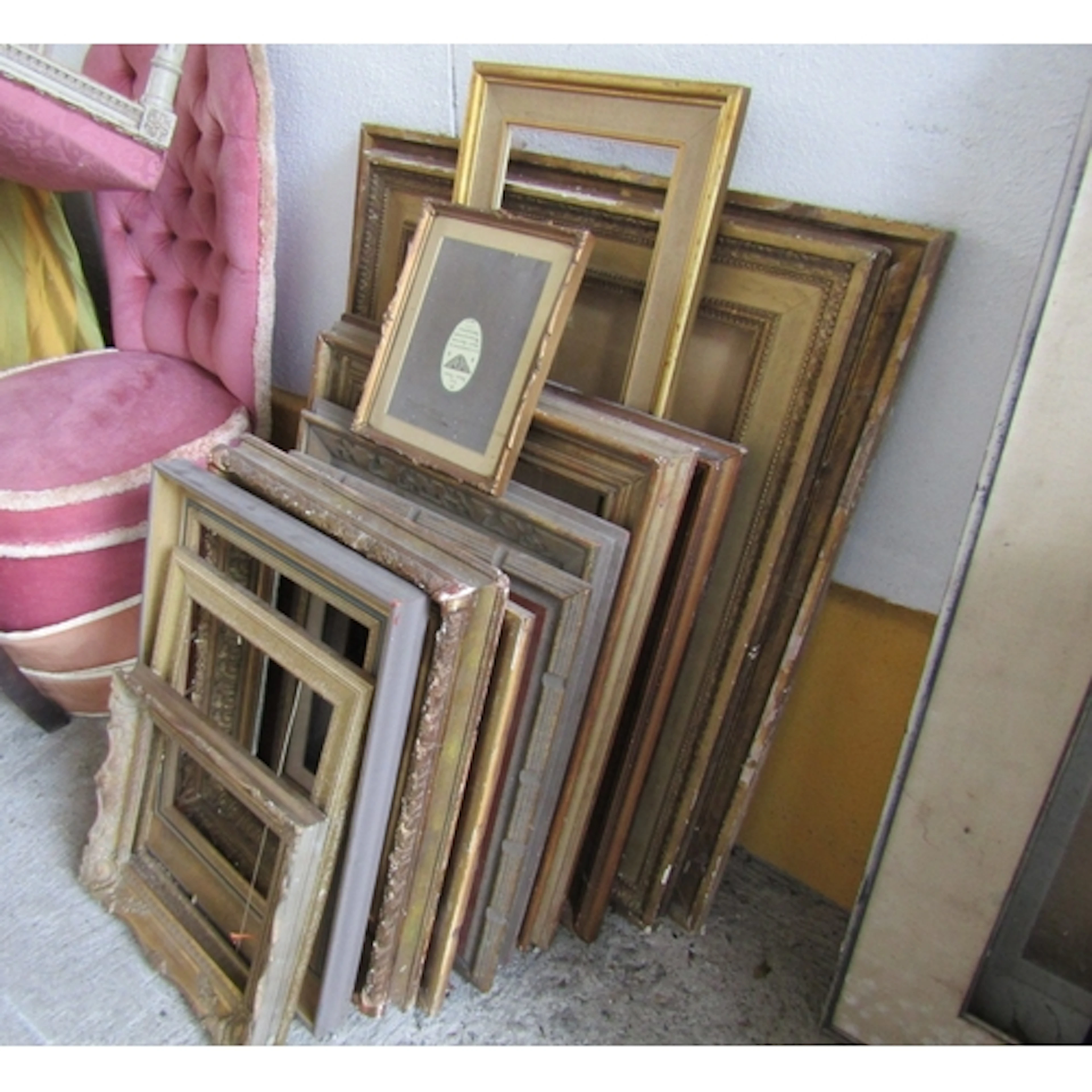 Collection of Various Gilded Picture Frames Quantity as Phot...
