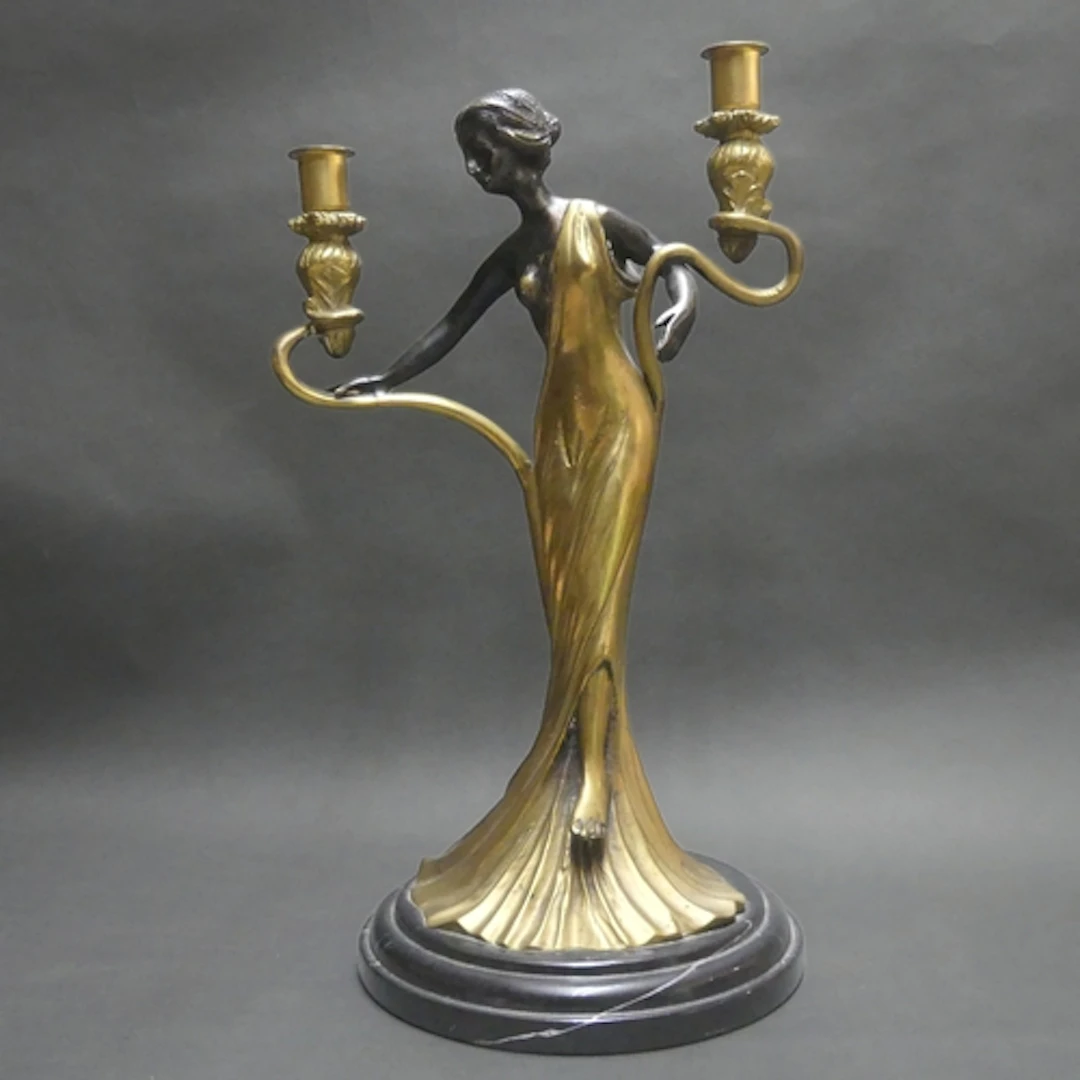After Erte - A large and impressive Art Nouveau design gilt ...