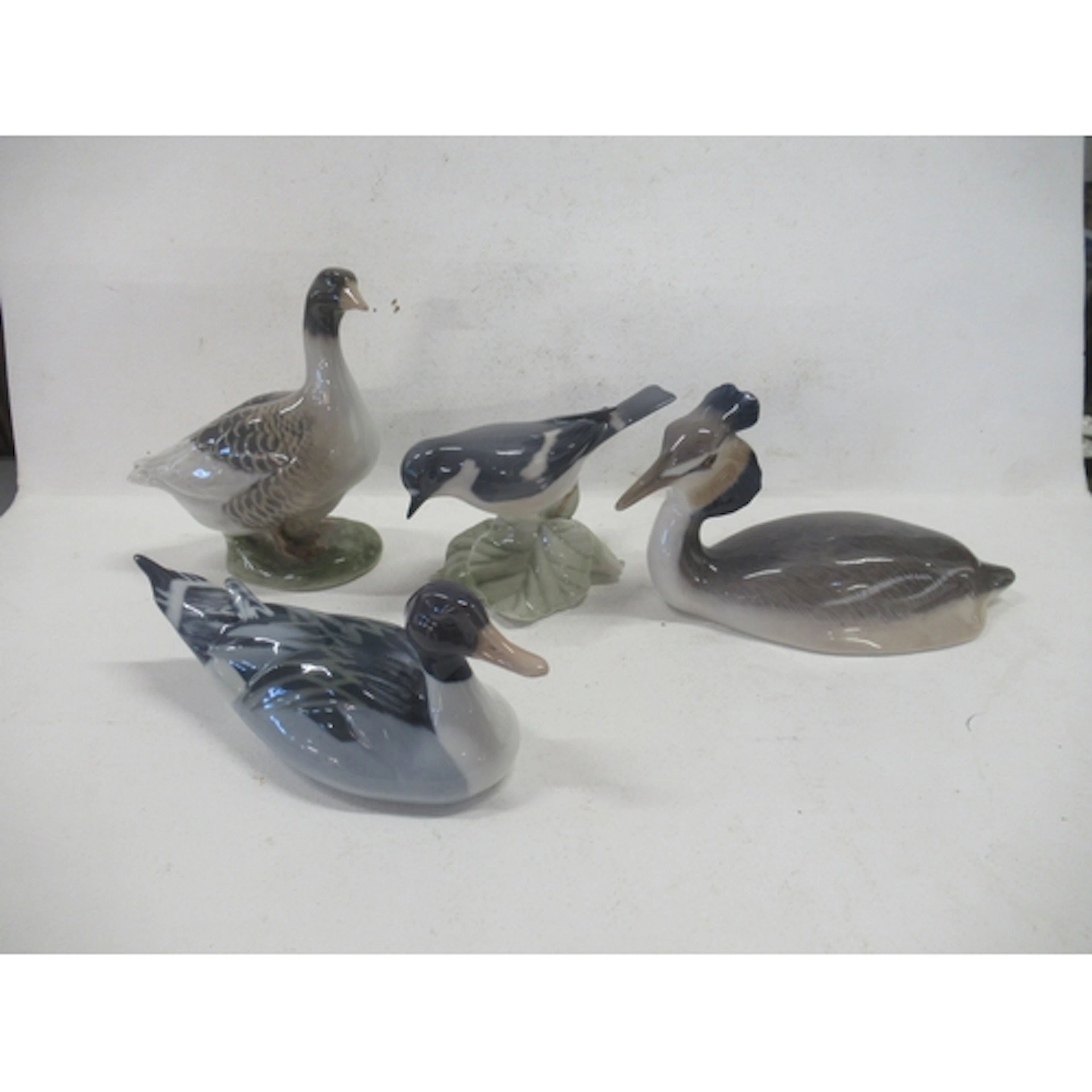 Four Royal Copenhagen models, of birds