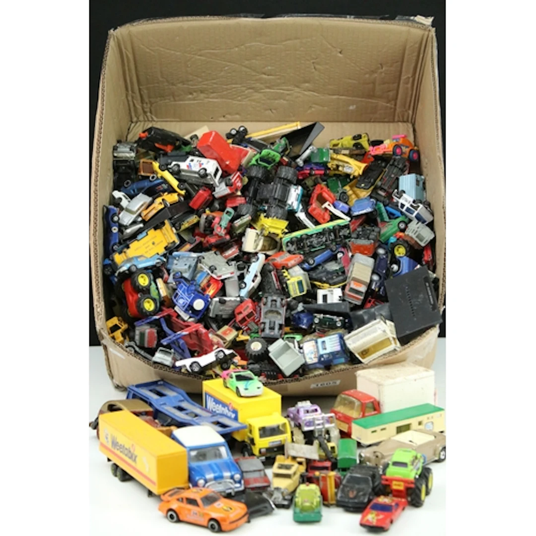 Large collection of playworn diecast models to include Matte...