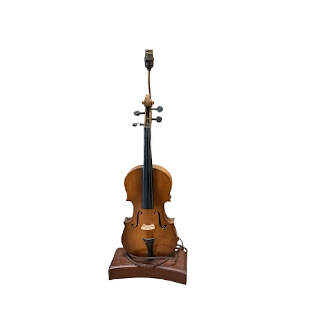 A modern Chinese student's violin converted to a lamp, heigh...