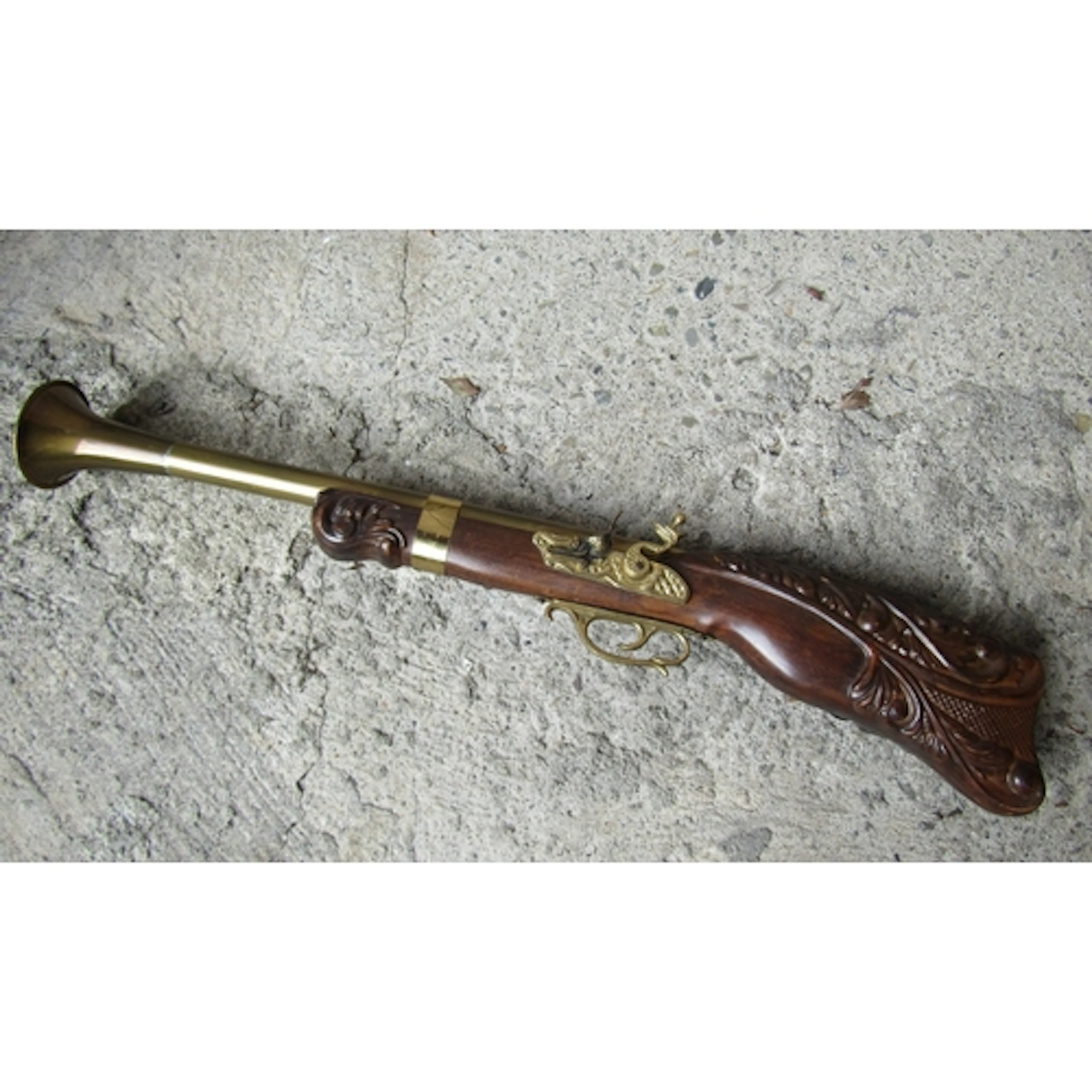 Blunderbuss Gun Well Carved Stock Brass Mounted Approximatel...