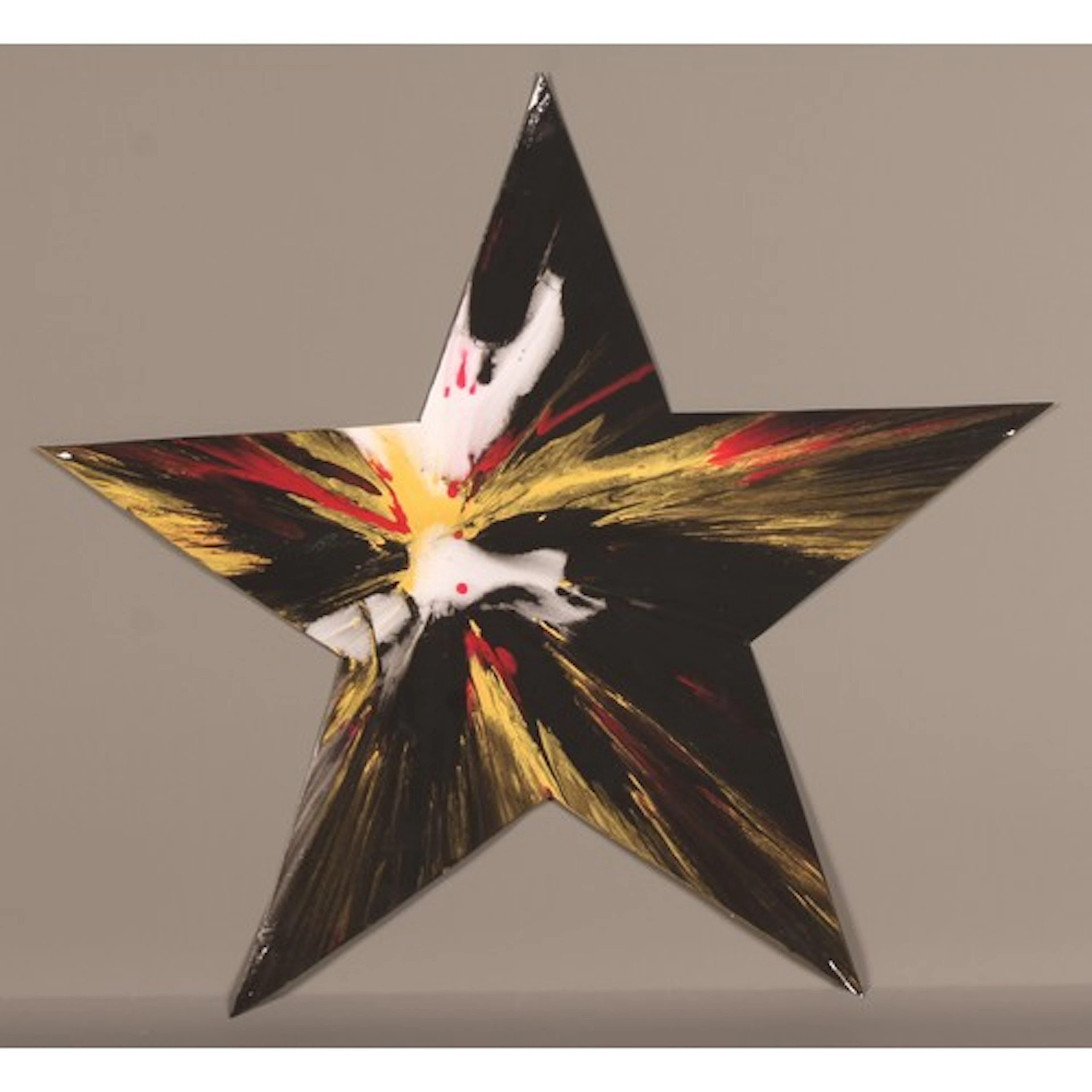 Damien Hirst (Bn. 1965) Spin, Star, Black, Yellow with Red F...