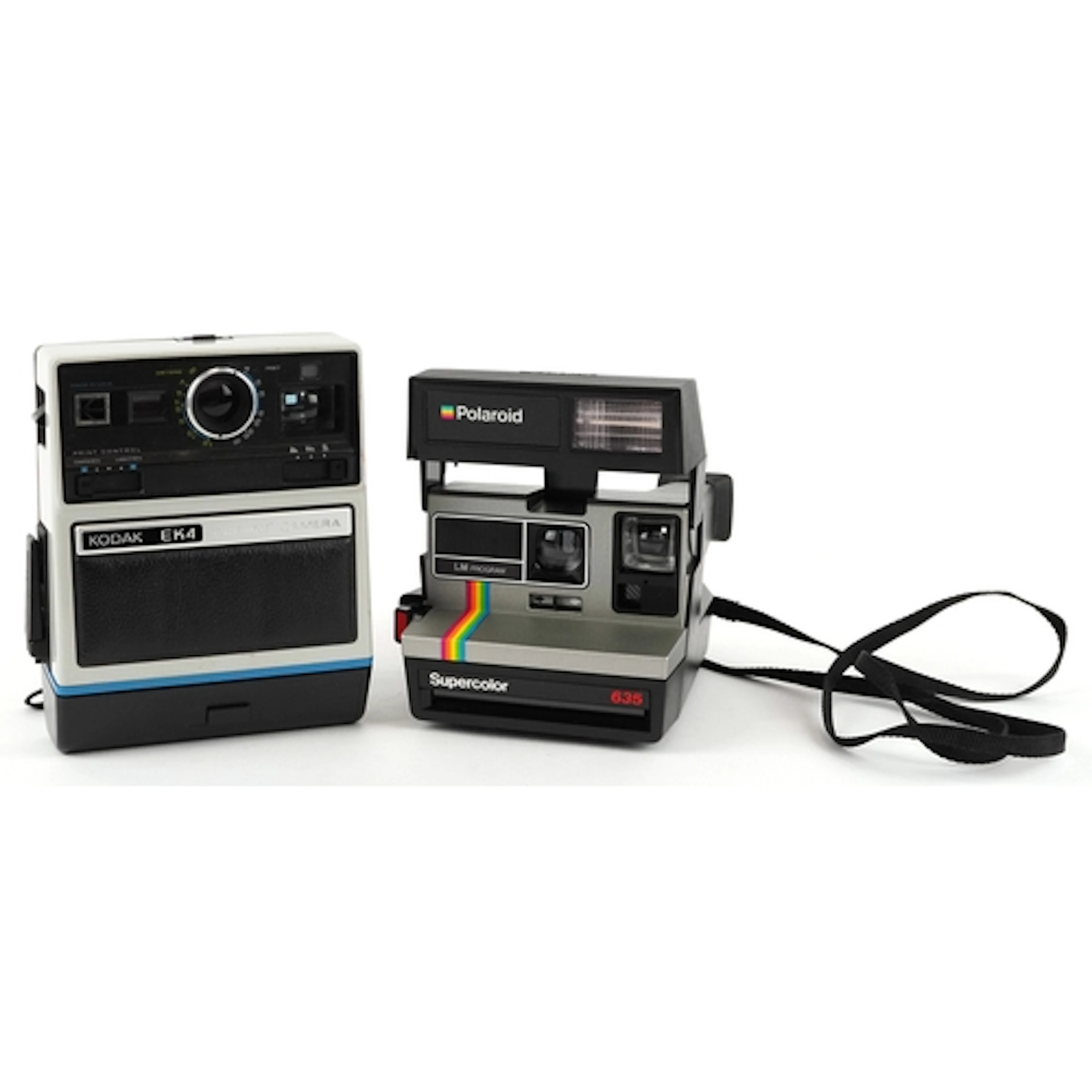 Two vintage cameras comprising Kodak EK4 Instant camera and ...