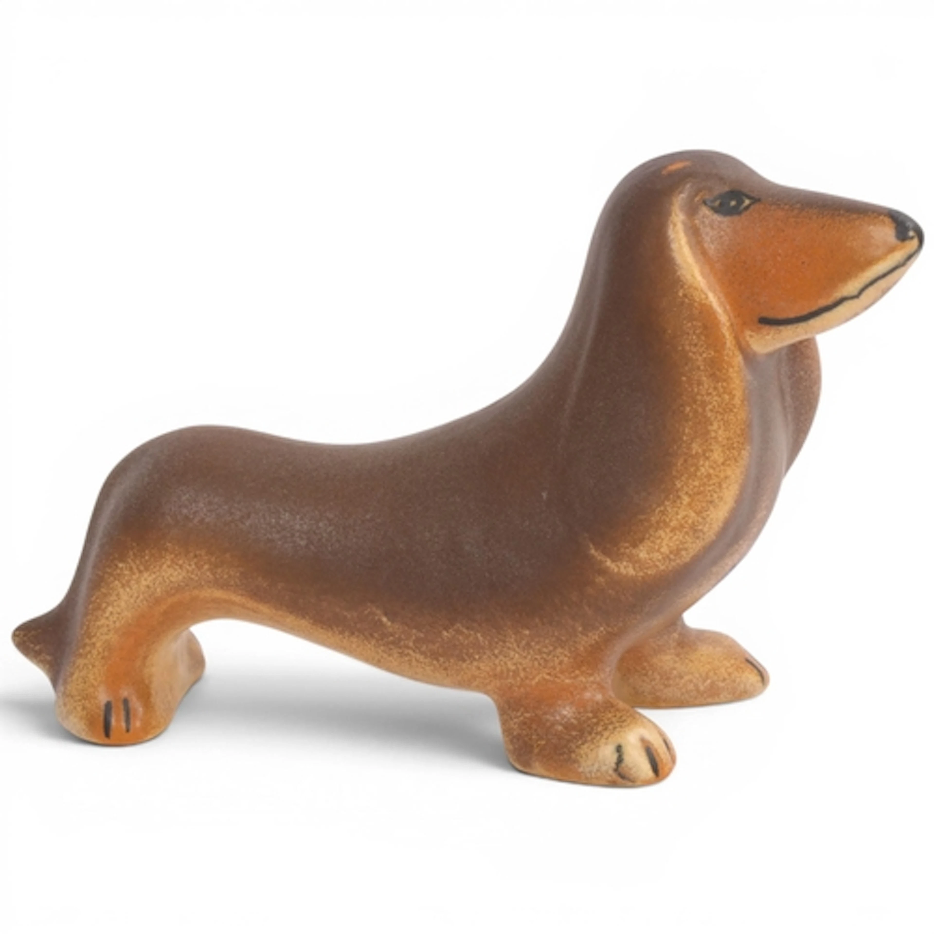 LISA LARSON for Gustavsberg, Sweden, a dashing Dachshund sig...