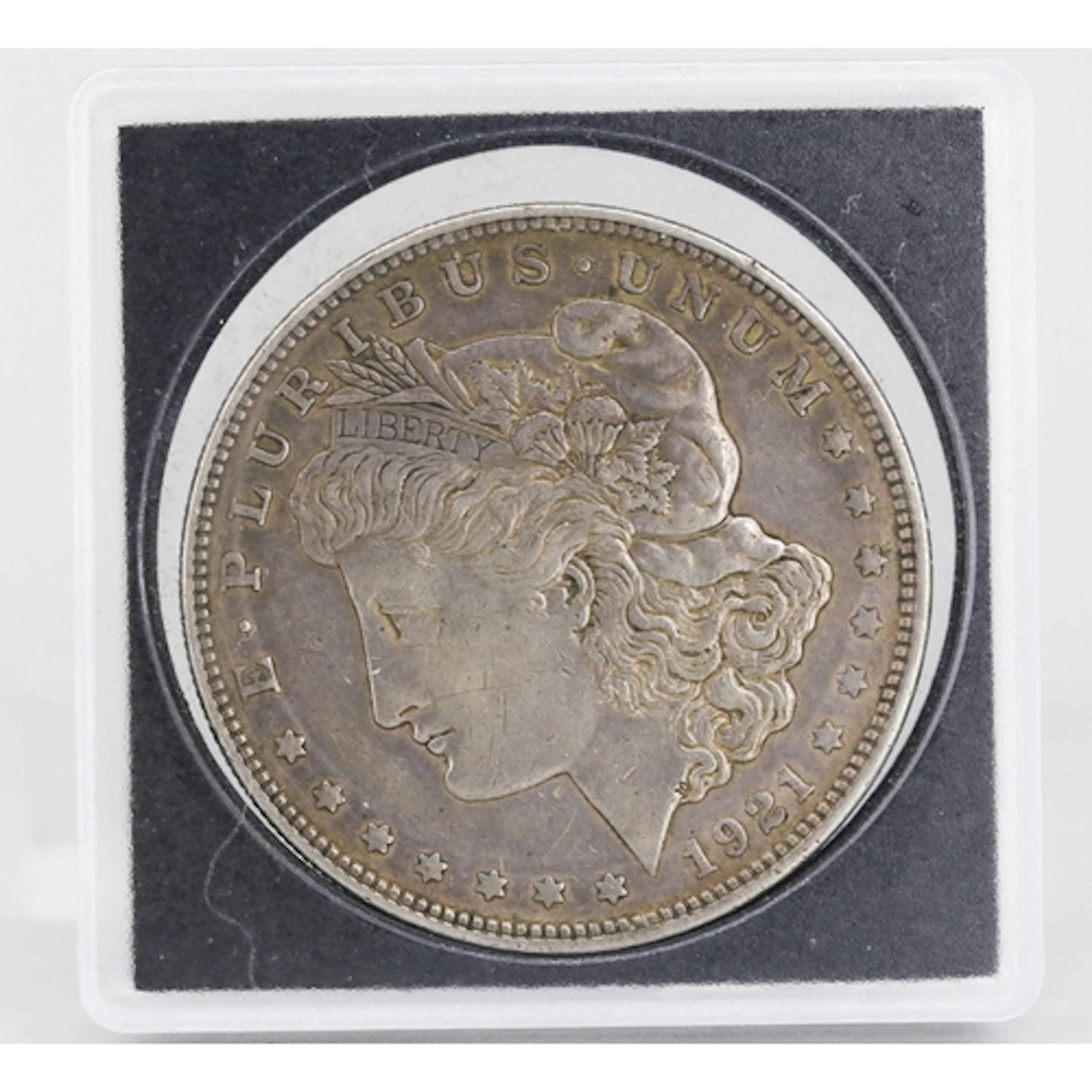 Silver United States of America Morgan Dollar Coin 1921, Enc...