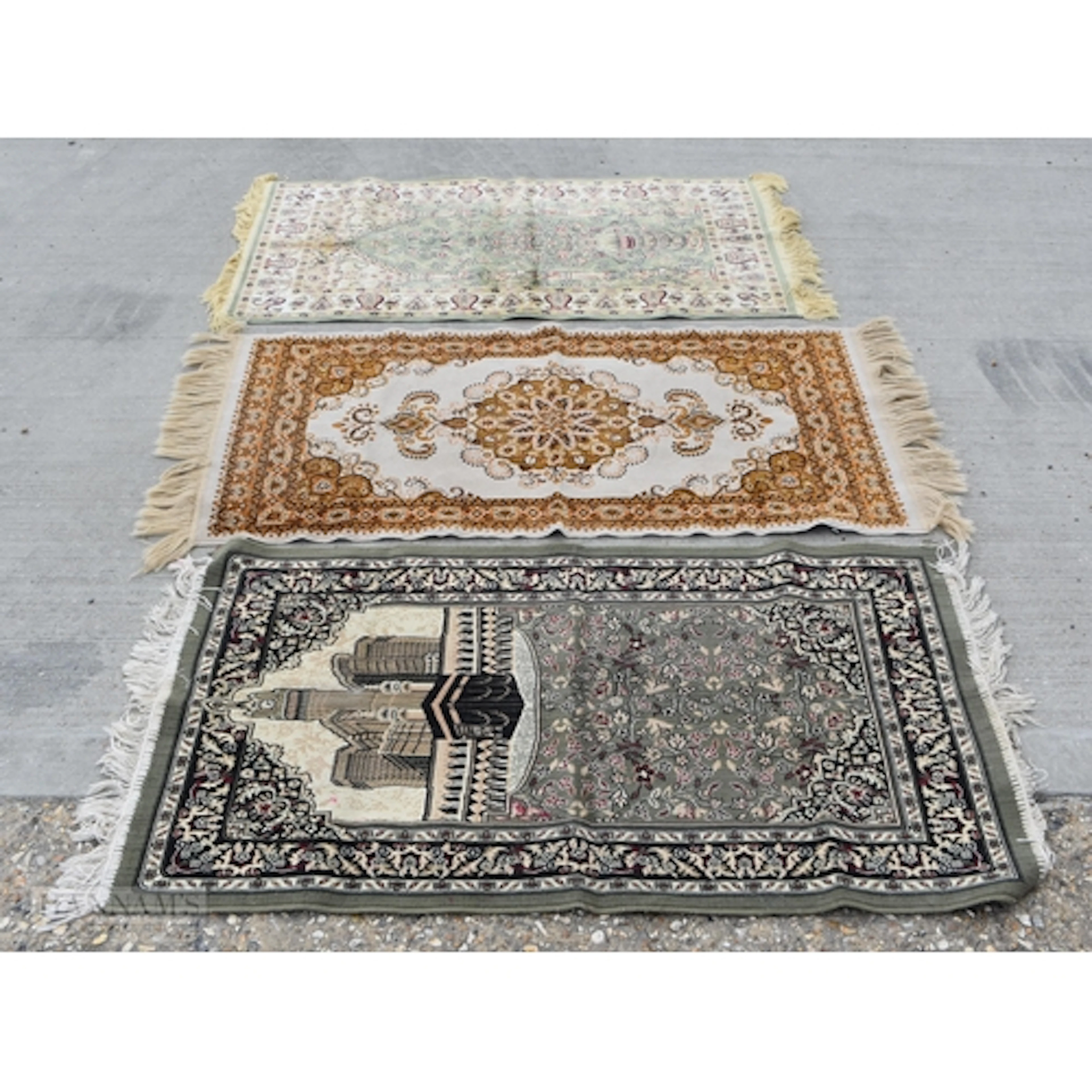 Three Oriental rugs 110 x 63cm(3)