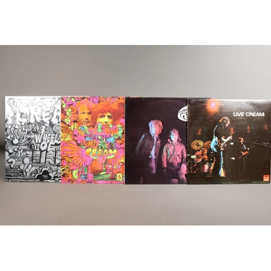 Cream vinyl records to include Wheels of Fire, Cream Live, D...