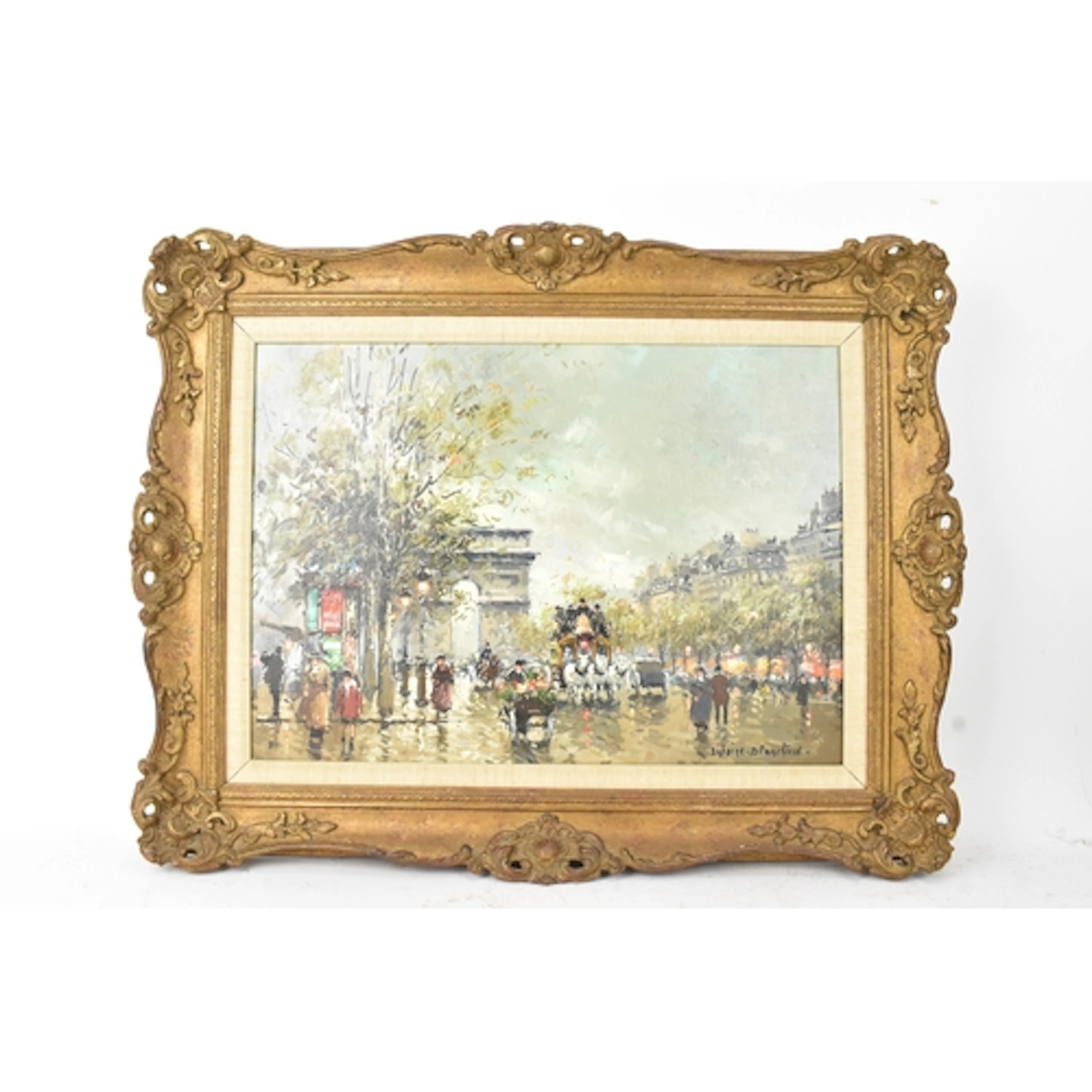 Antoine Blanchard (French, 1910–1988), a Paris street scene,...