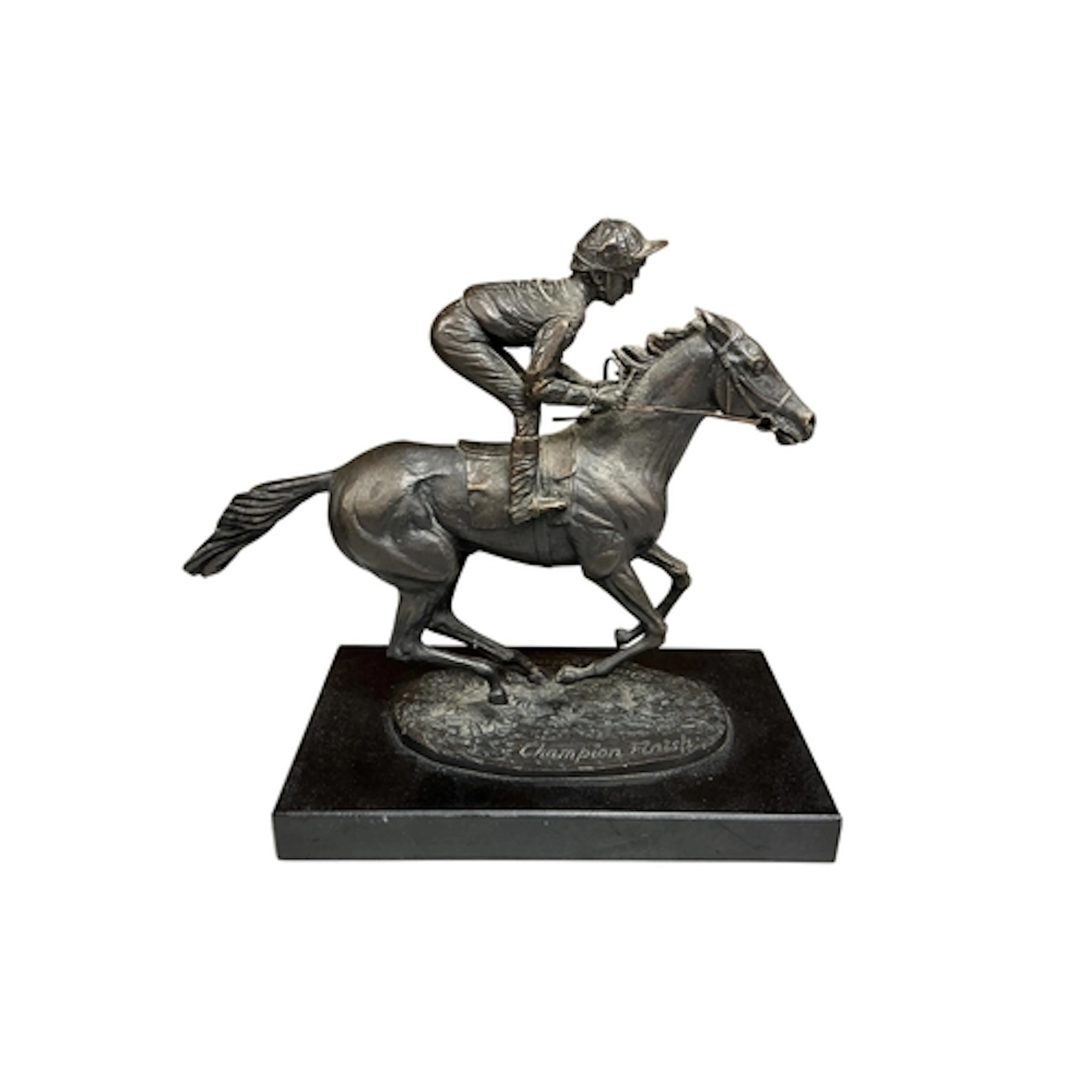 David Cornell (B.1935) 'Champion Finish' a dark patinated br...