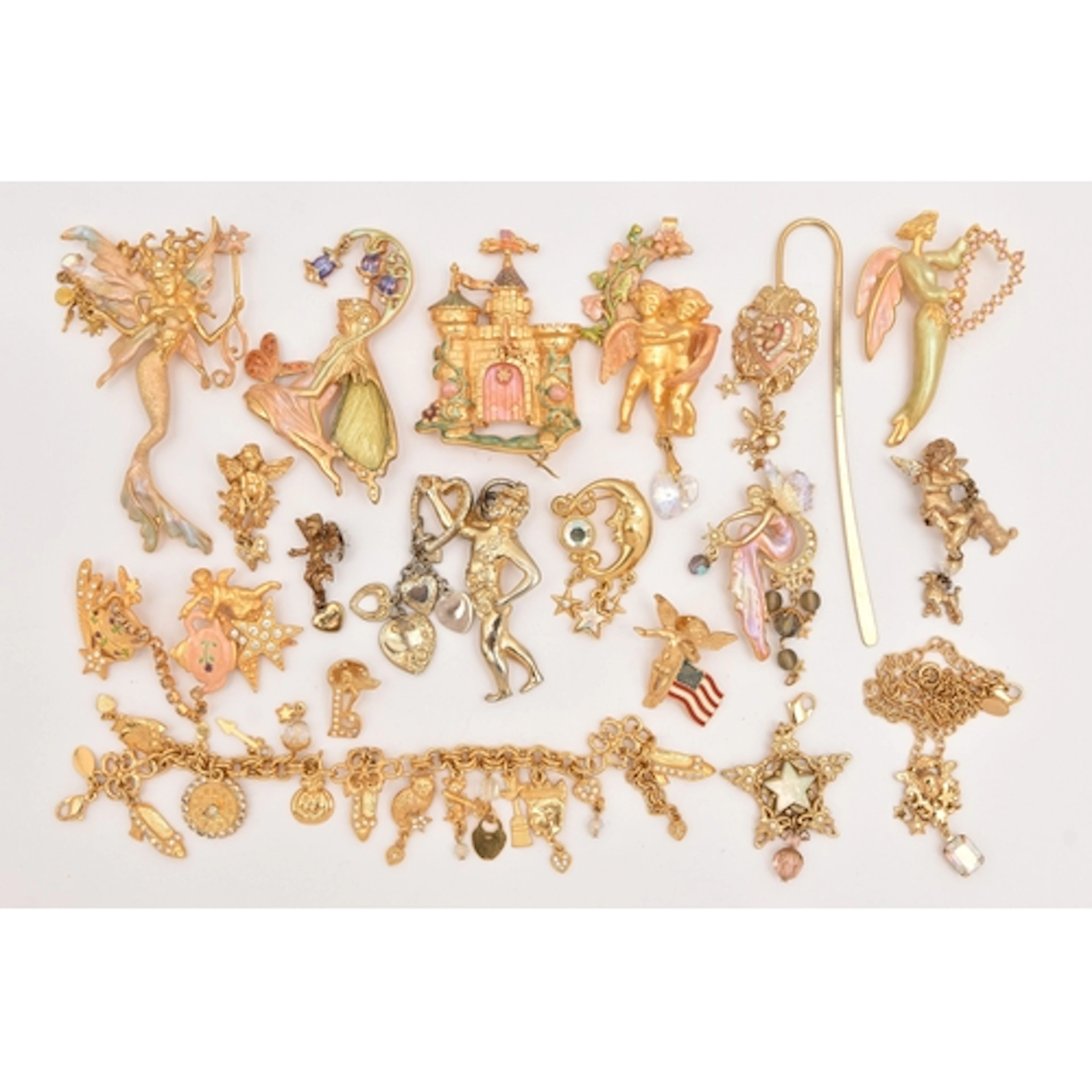AN ASSOTMRNT OF 'KIRKS FOLLY' JEWELLERY, to include eight br...