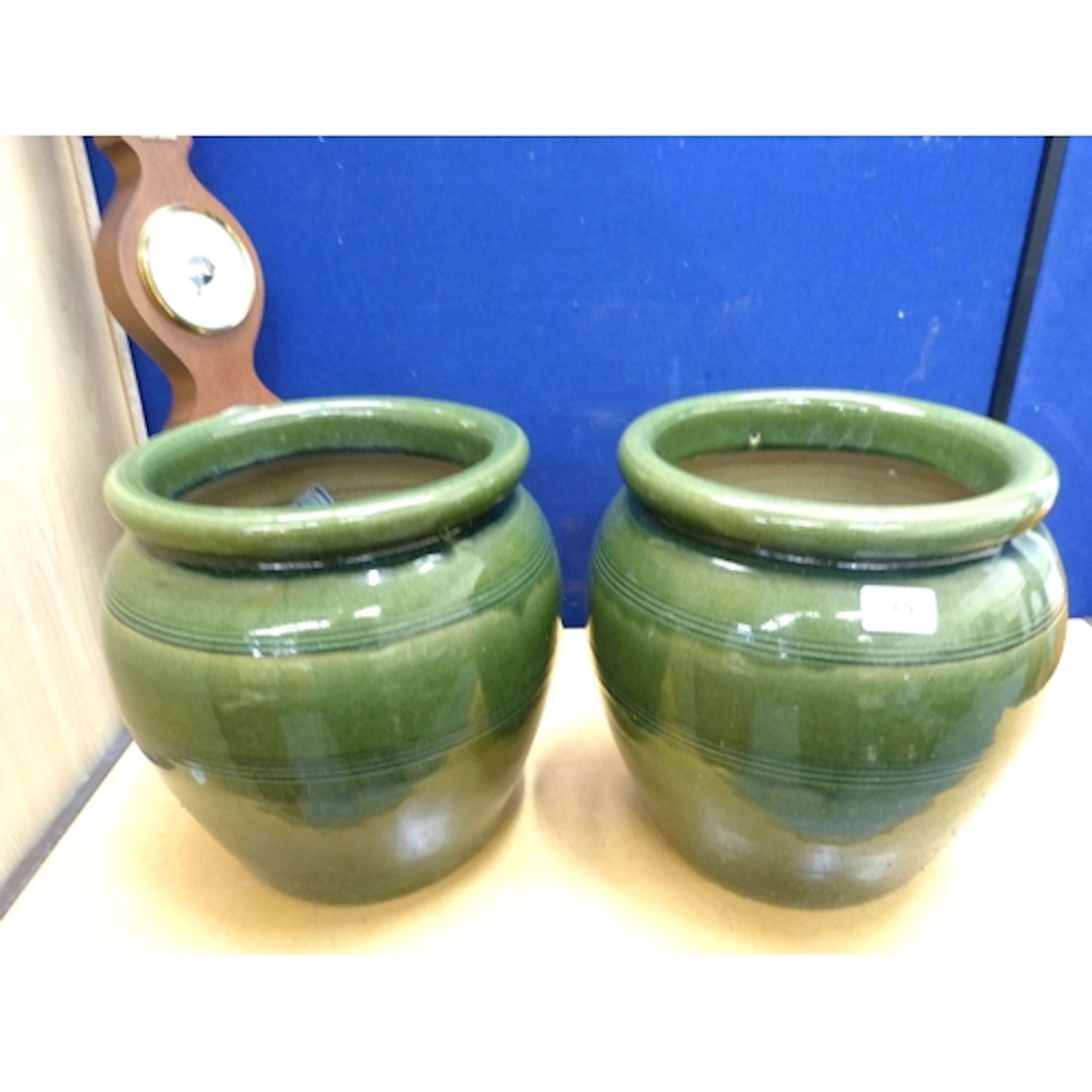 Pair of modern ceramic planters.