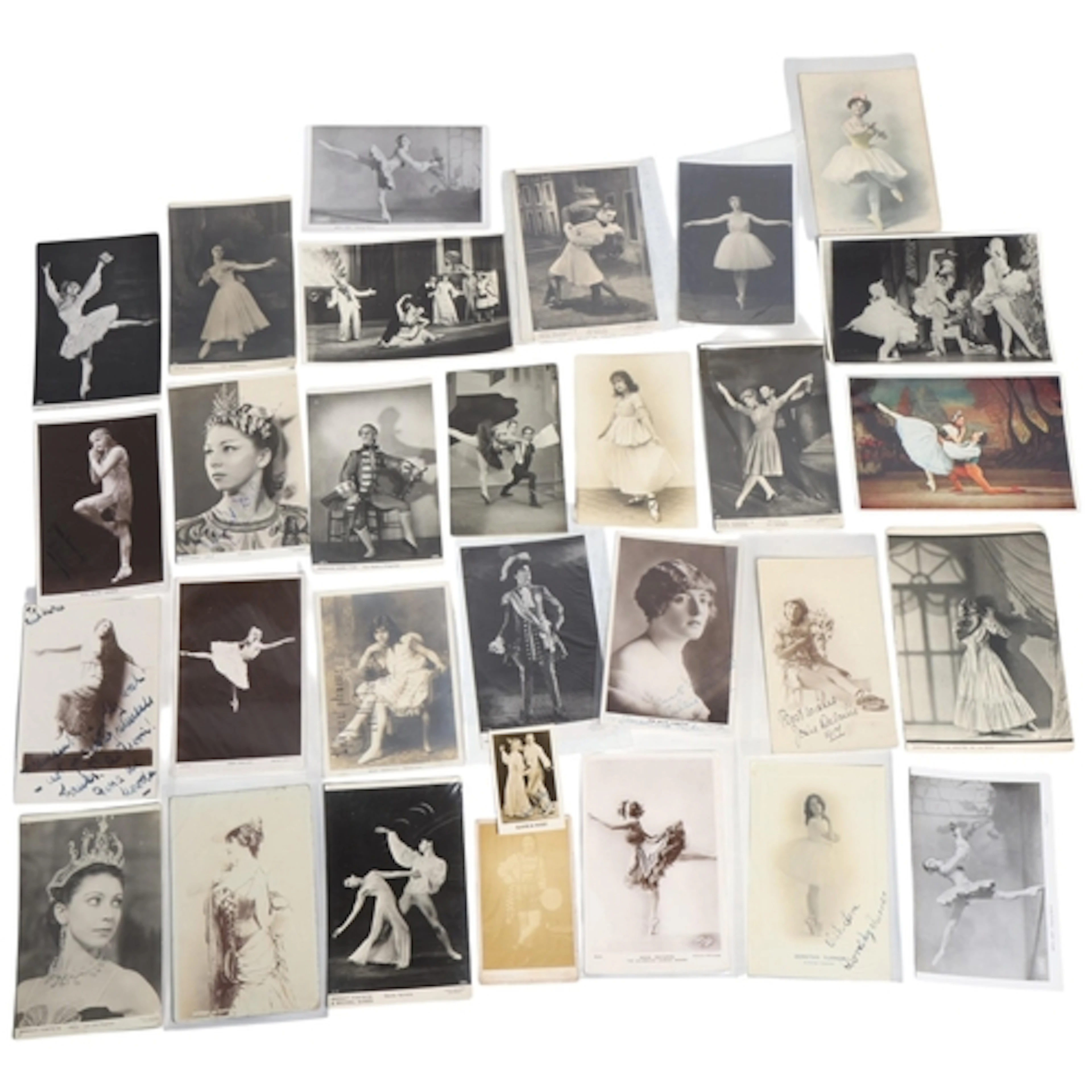 A collection of ballet and dance-related photographs/postcar...