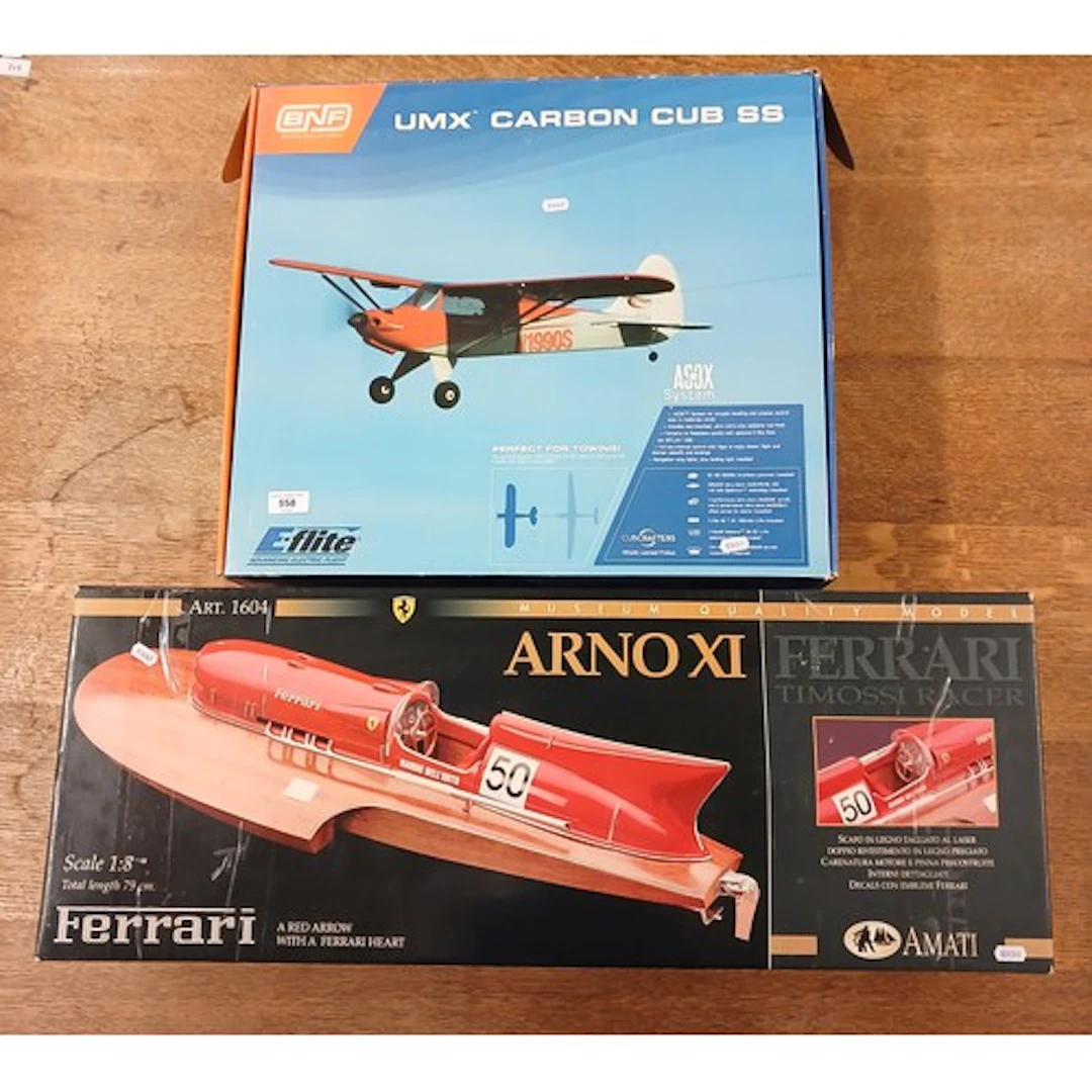 UXC Carbon Club boxed model plane and boxed scale 1:8 Ferrar...