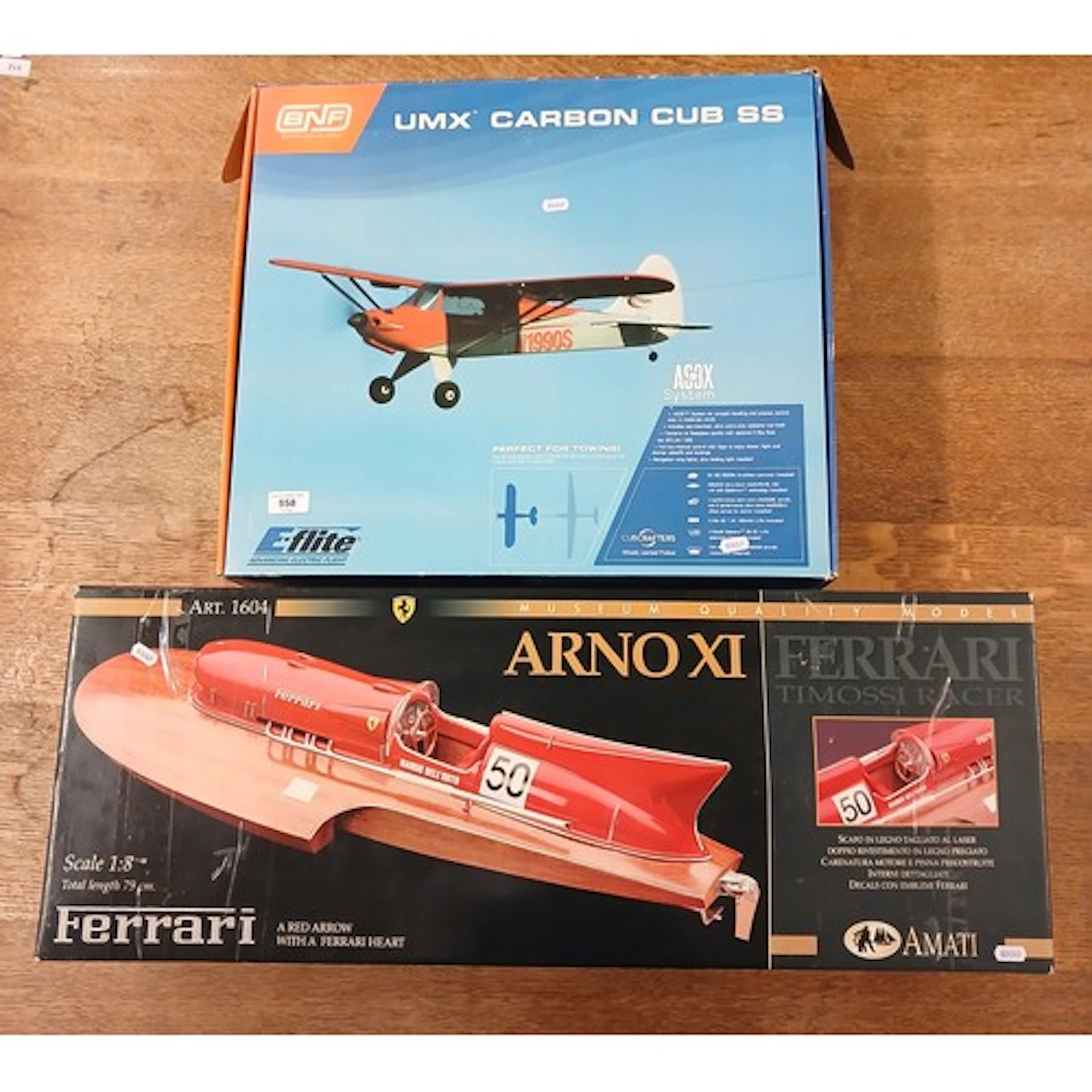 UXC Carbon Club boxed model plane and boxed scale 1:8 Ferrar...