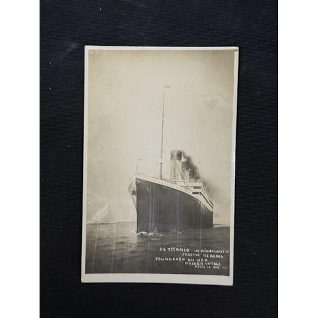 RMS Titanic: RMS Titanic: Sepia post disaster postcard "SS ...
