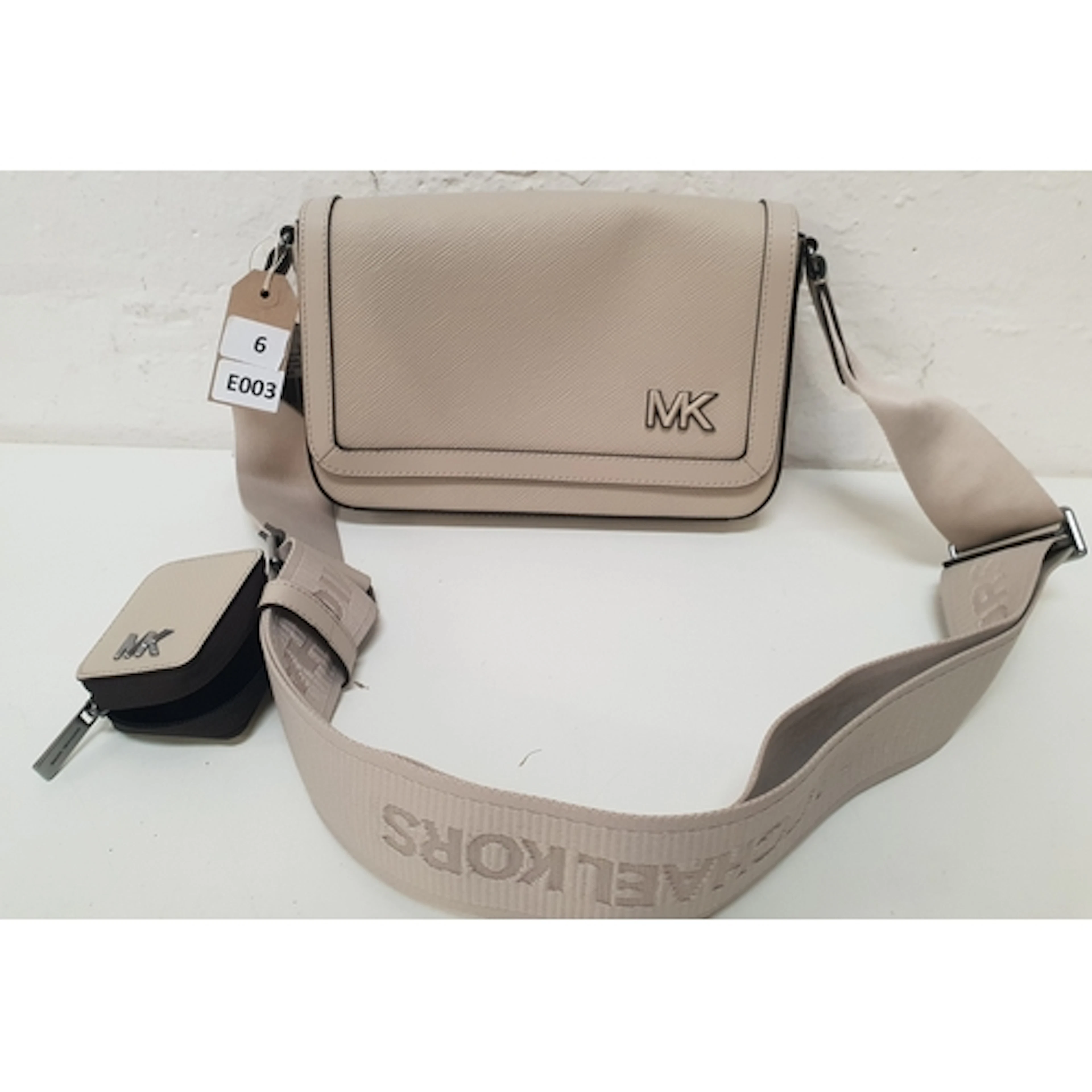 BRAND NEW HANDBAG MICHAEL KORS MINI FLAP CROSSBODY LEATHER I...