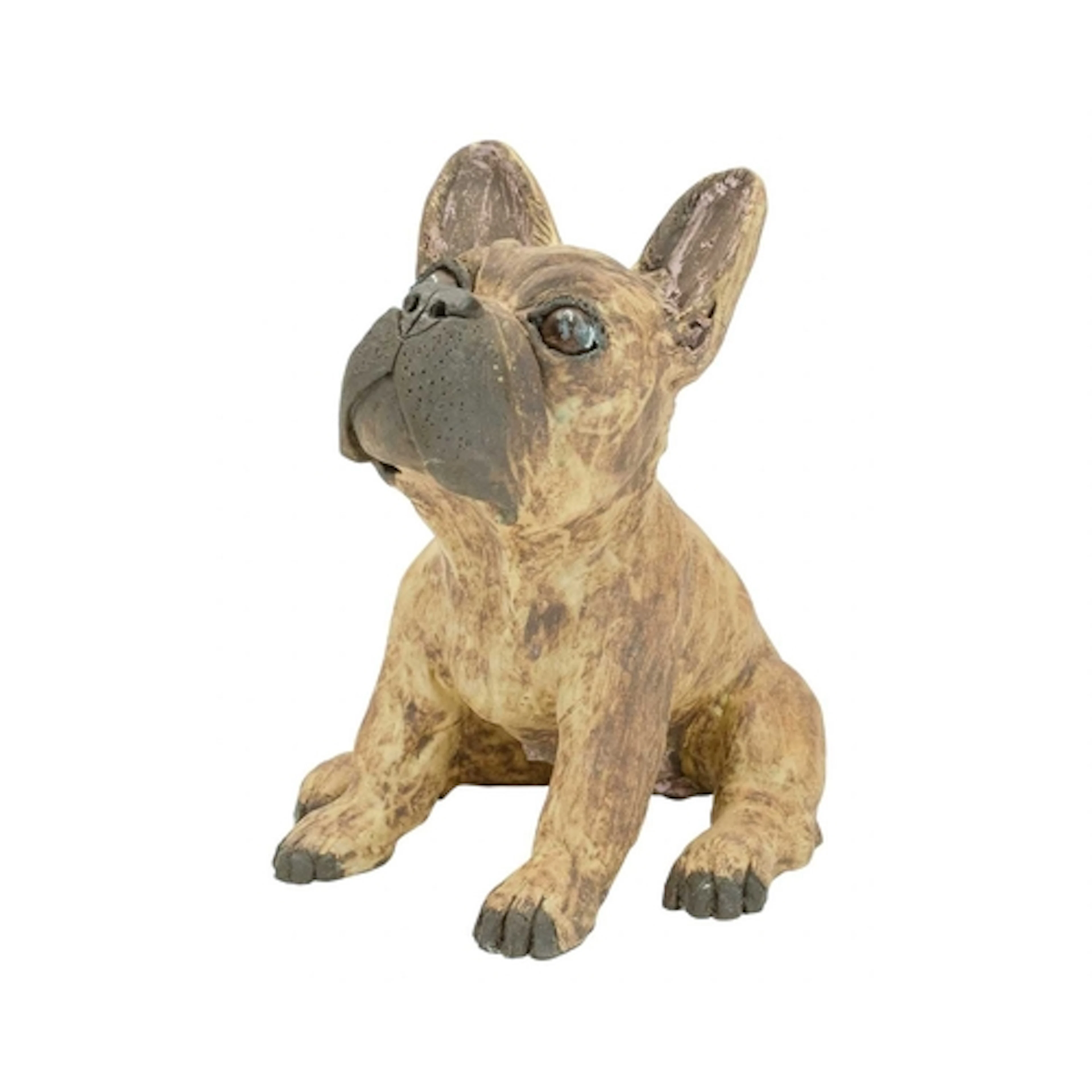 Lynn DAVEY (XX-XXI) French Bulldog Puppy. Stoneware sculptur...